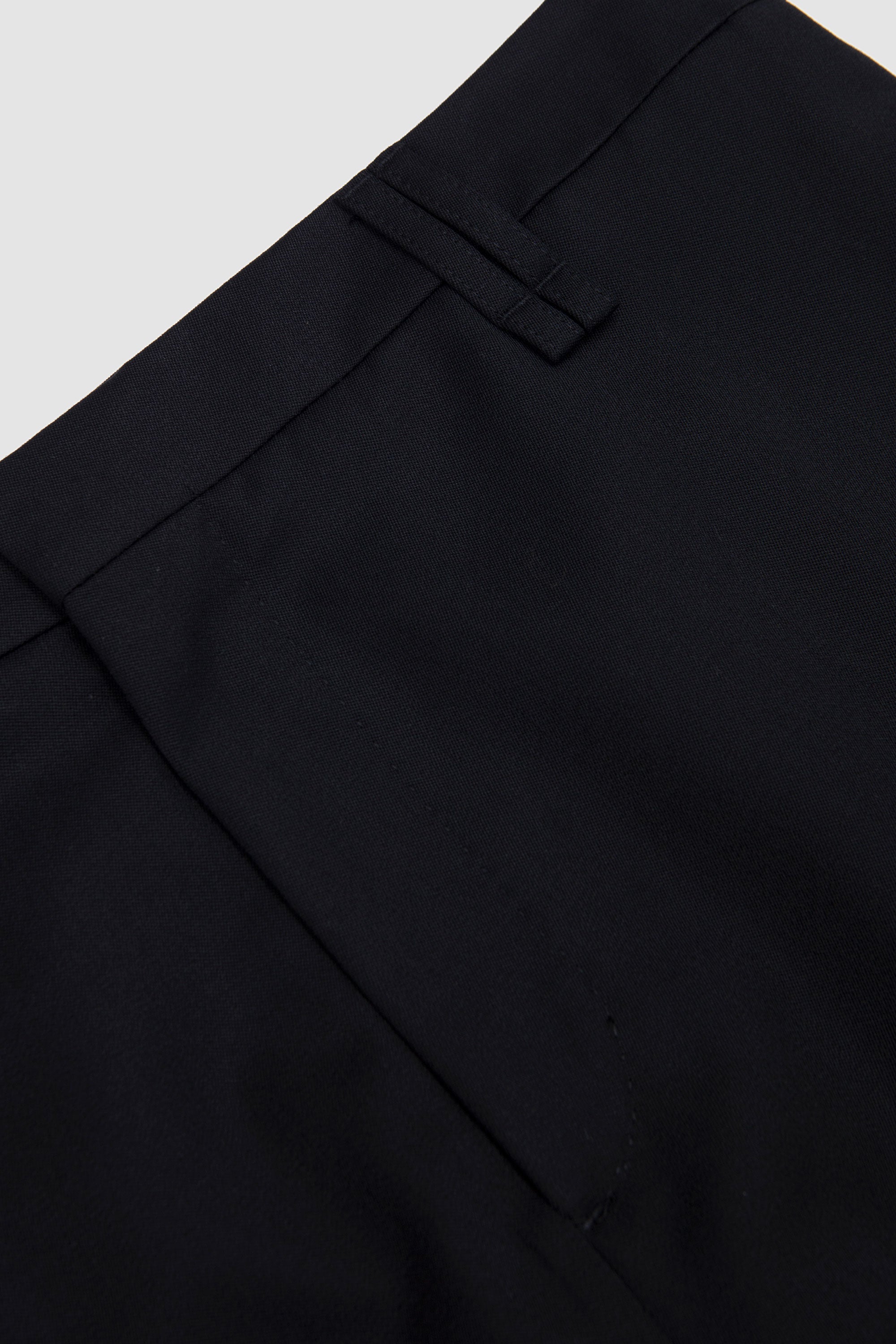 Cuffed Straight Leg Trousers Black