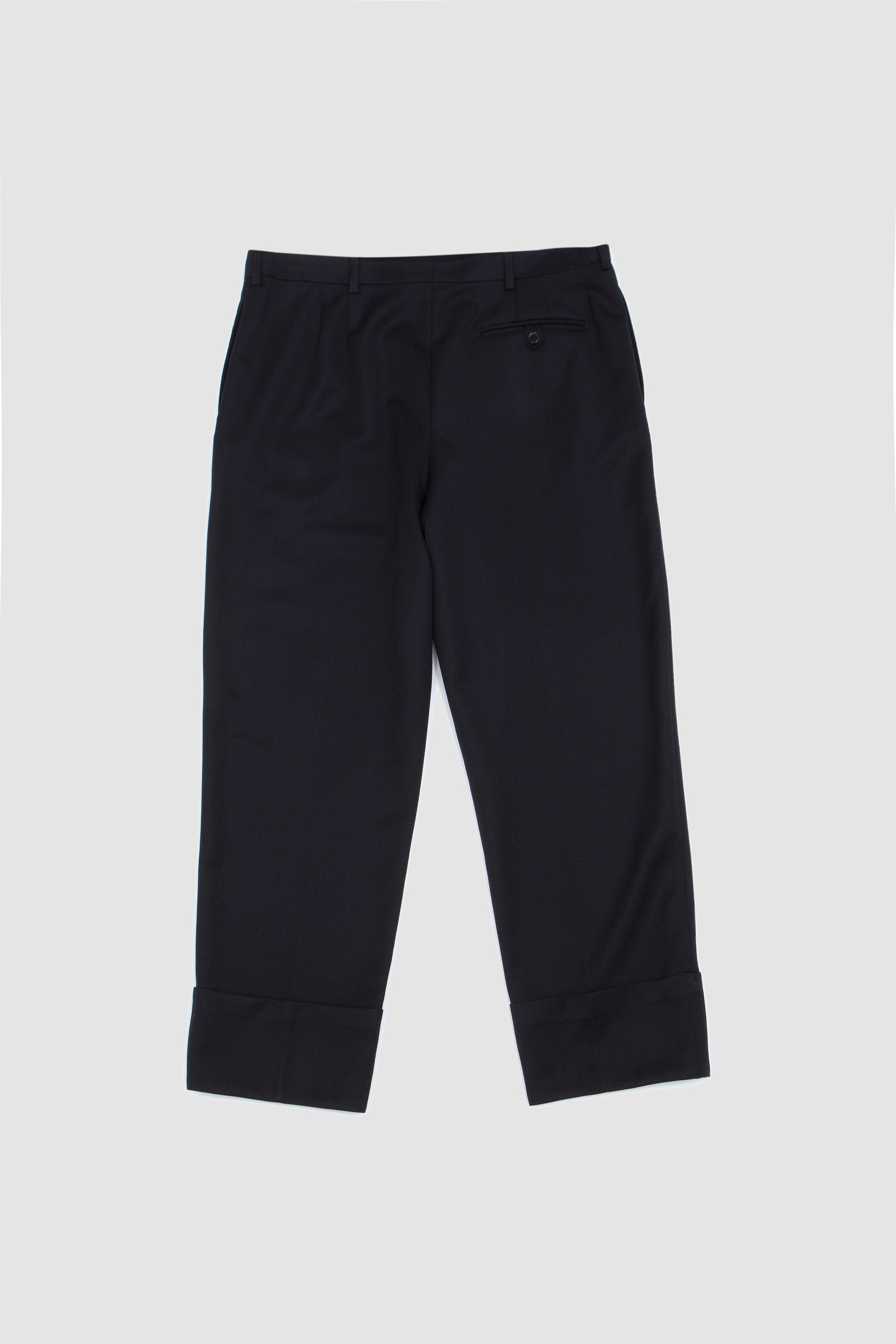 Cuffed Straight Leg Trousers Black_6