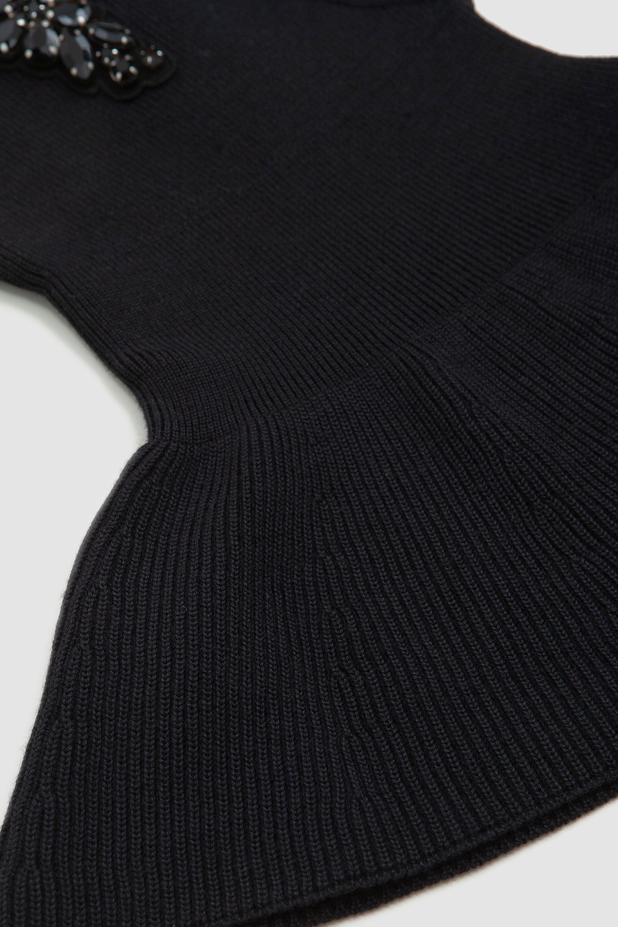 Embellished Pointed Balaclava Black/Jet