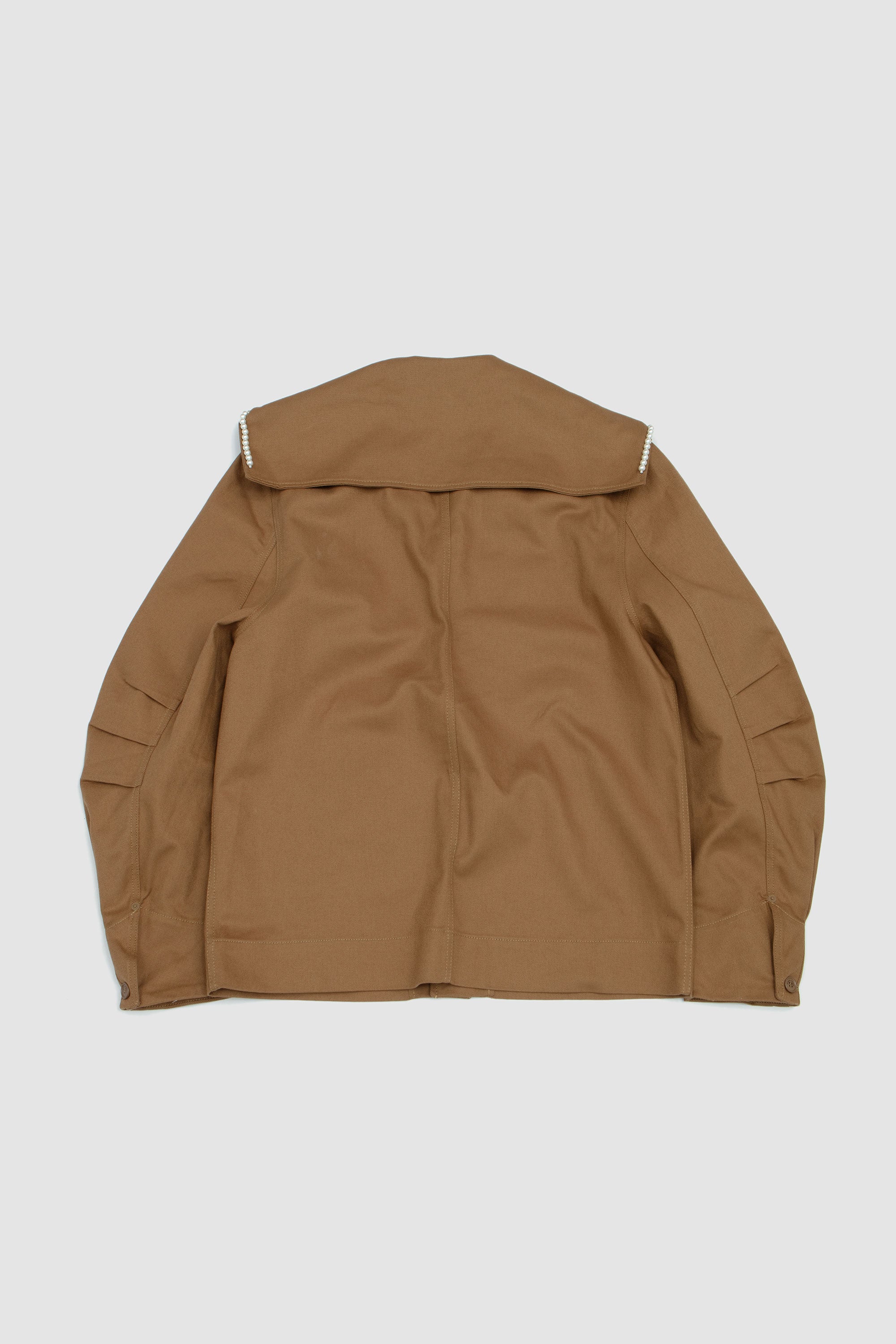 Embellished Workwear Jacket Khaki/ Pearl_5