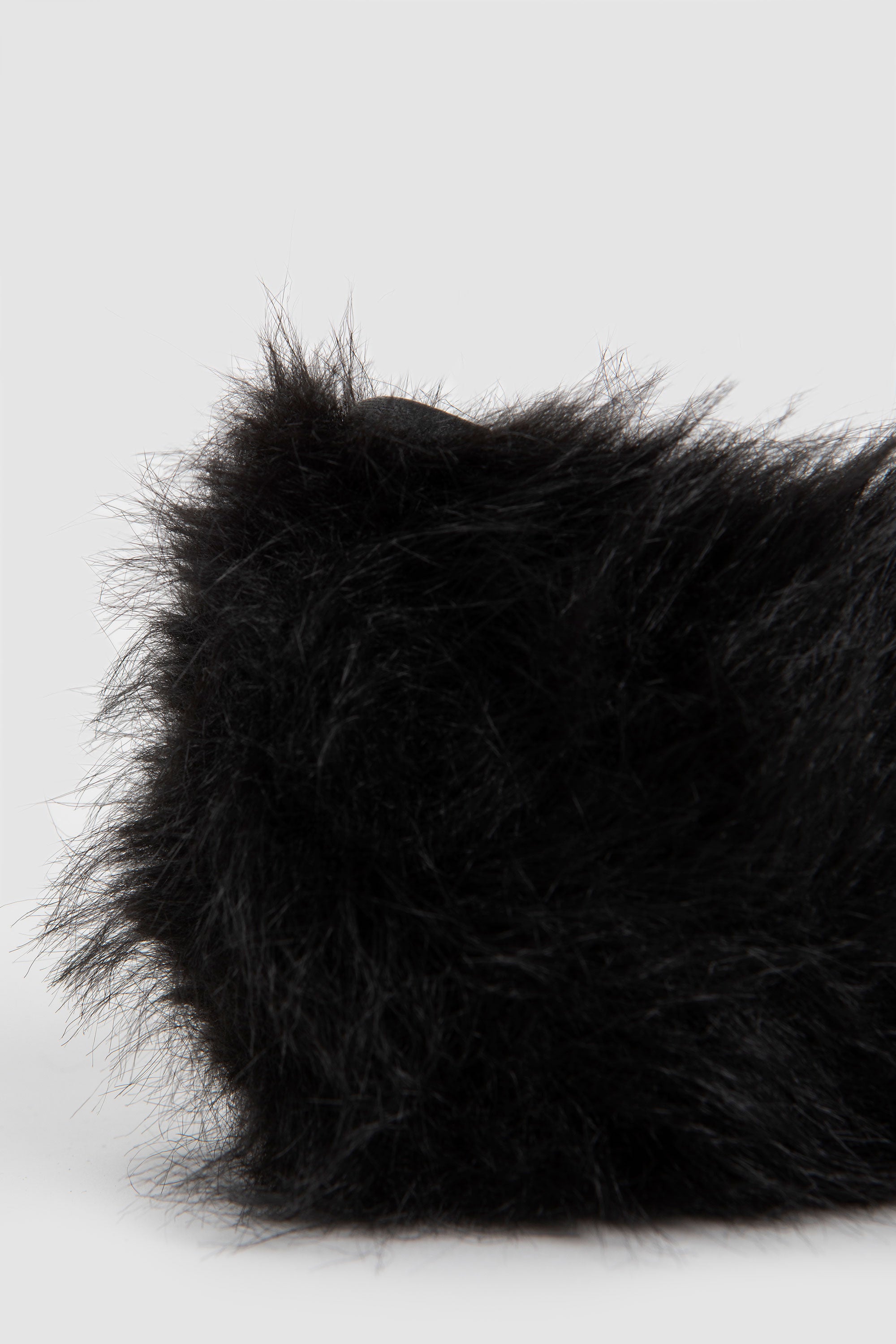 Faux Fur Criss Cross Ballerina Black_6