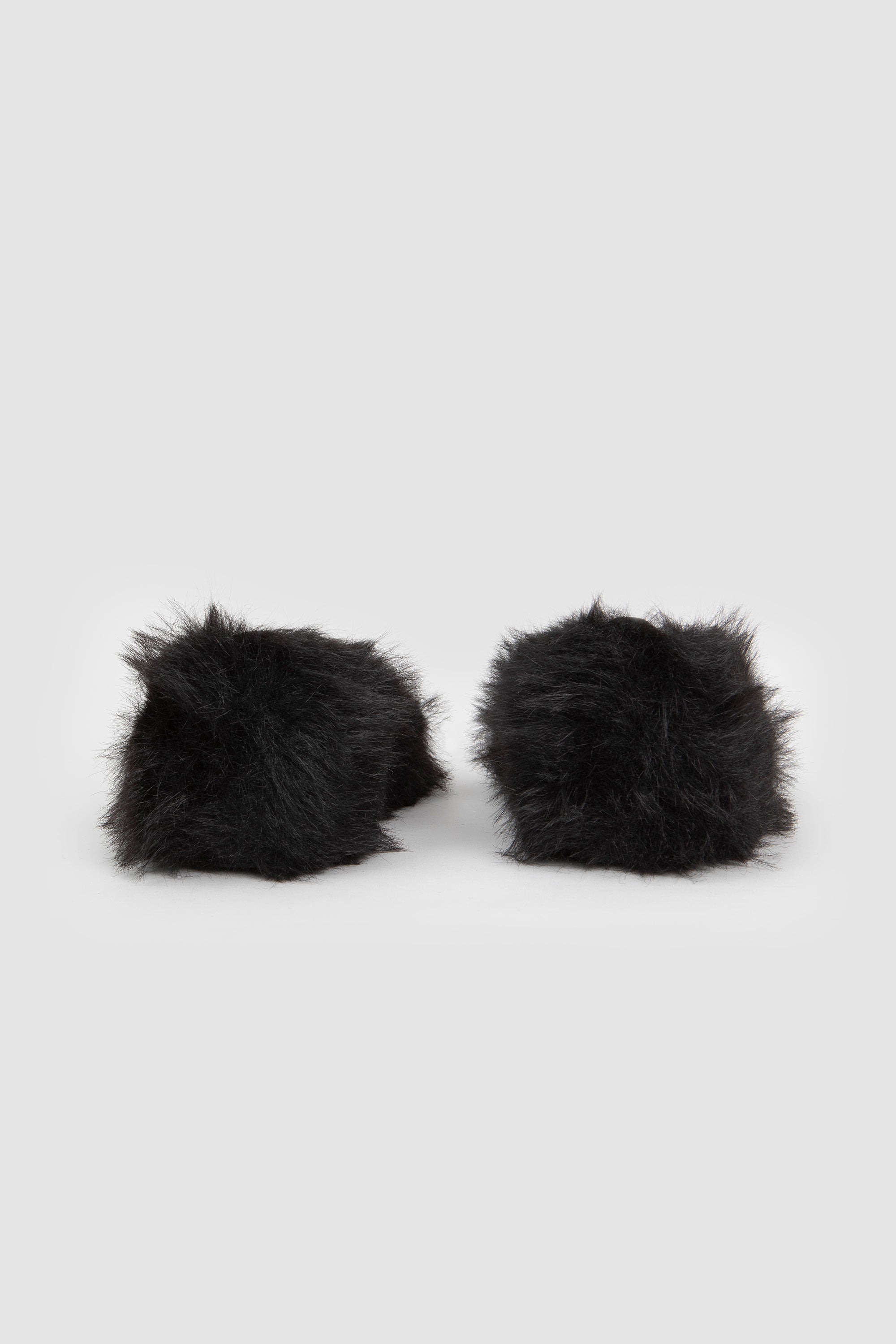 Faux Fur Criss Cross Ballerina Black_7