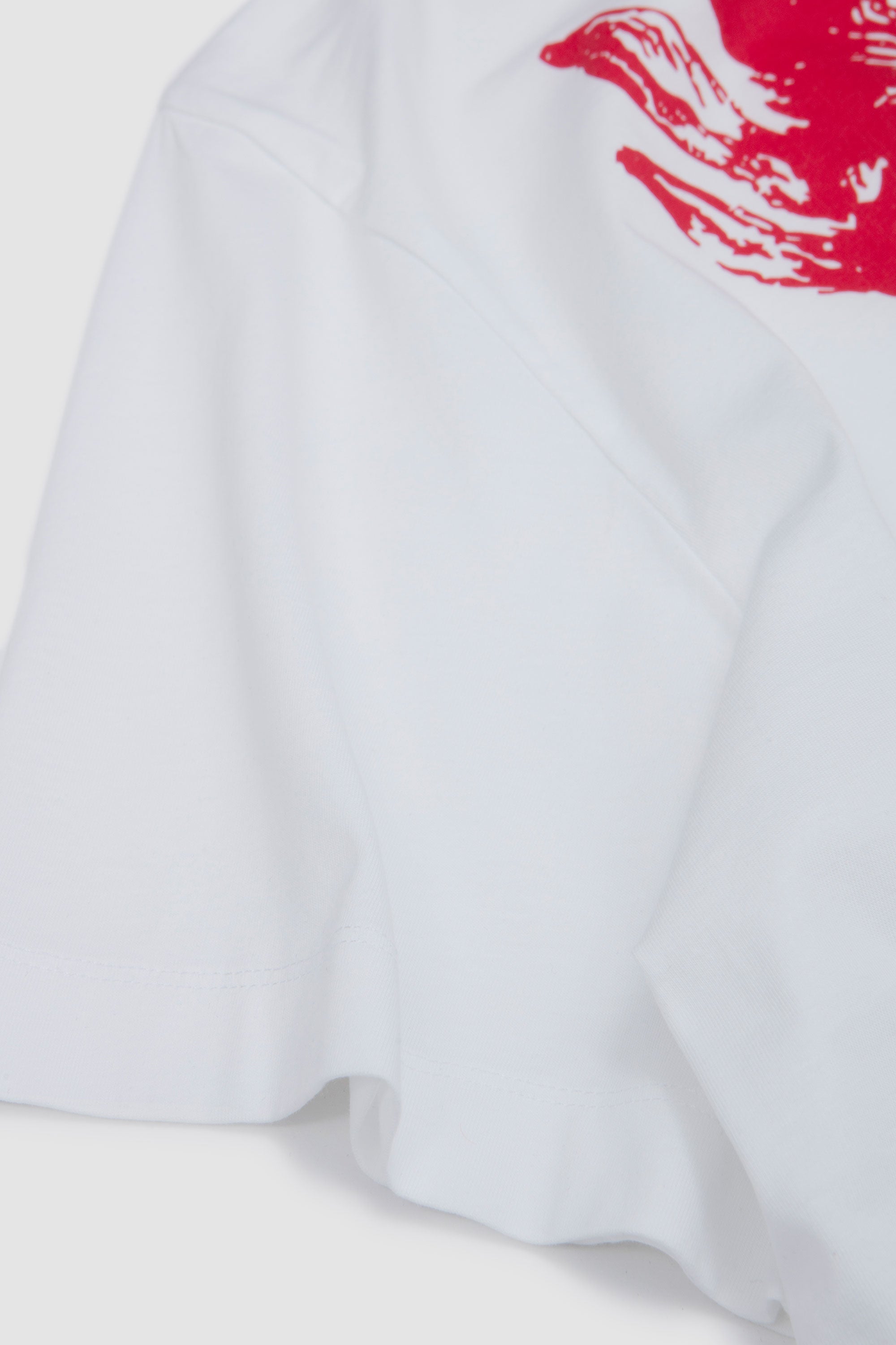 Hare Illustration T-Shirt White/ Red_4