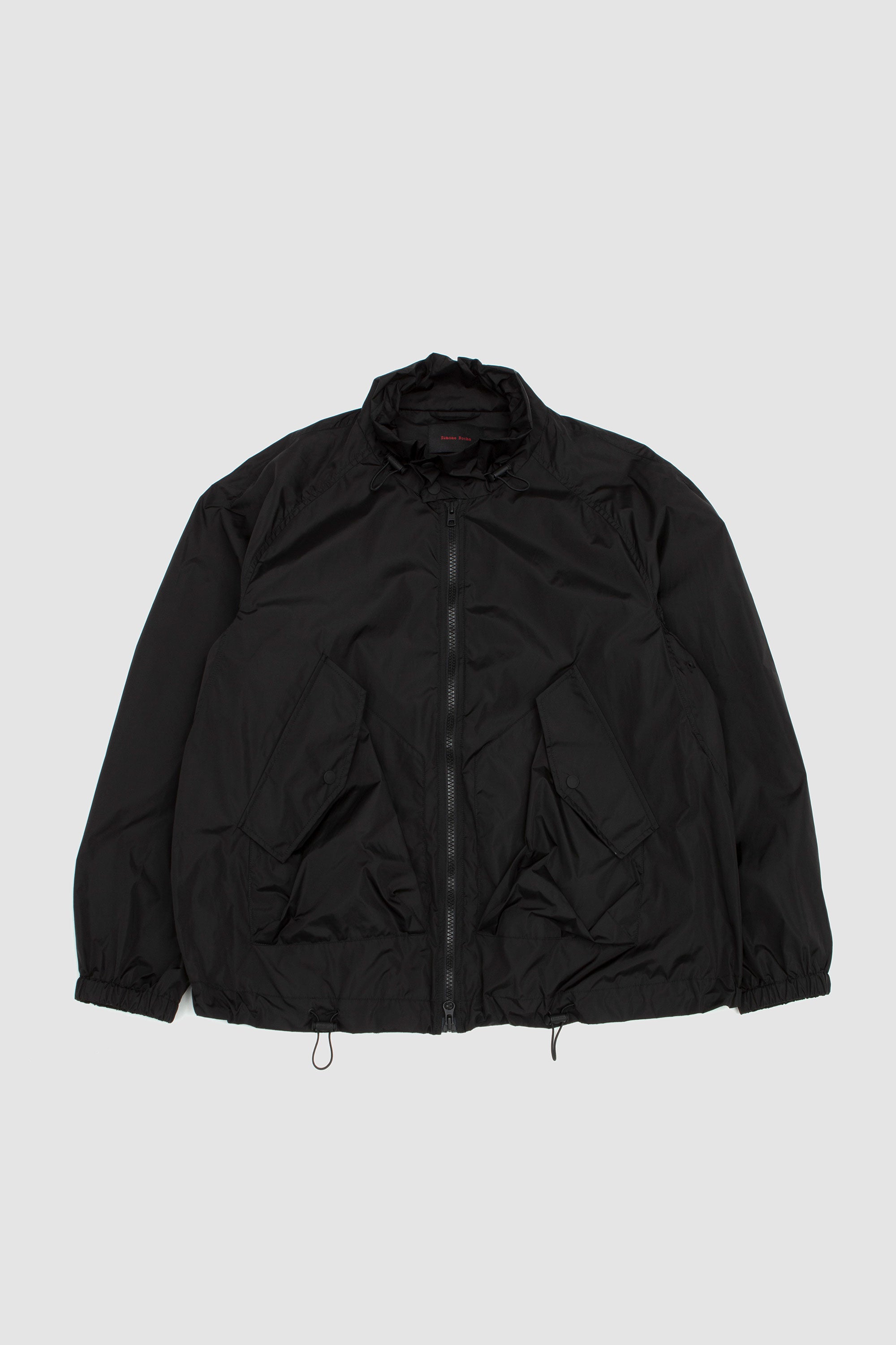 Harrington Jacket Daisy Embroidery Black