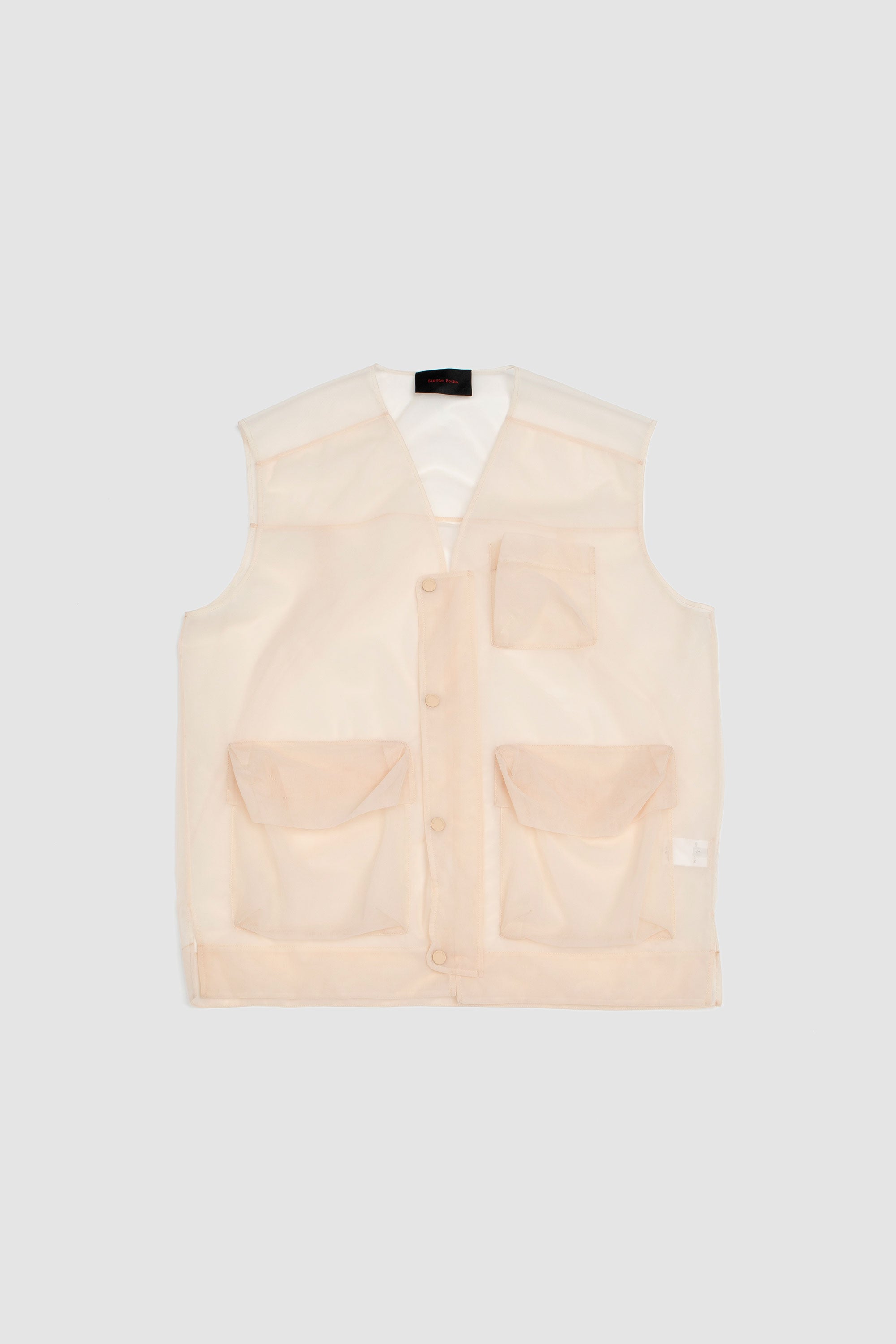 Multi Pocket Utility Vest Nude_1
