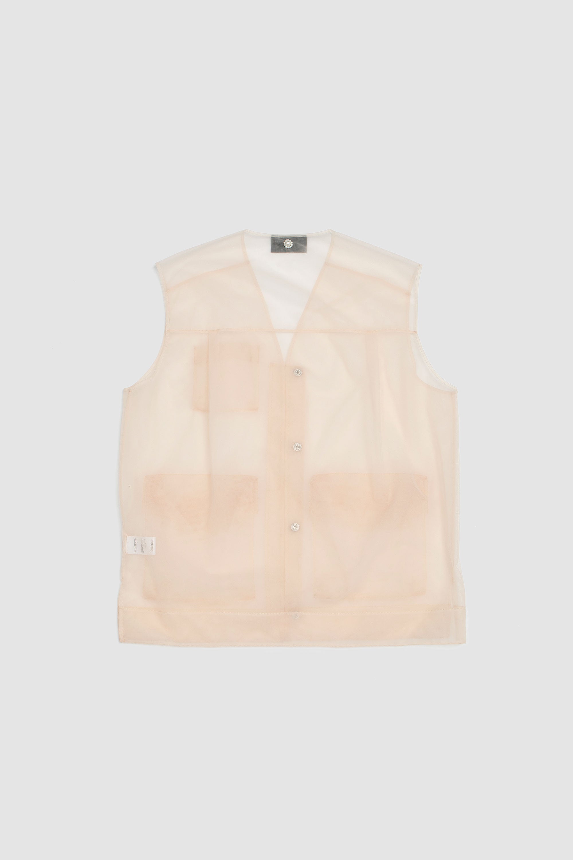 Multi Pocket Utility Vest Nude_4