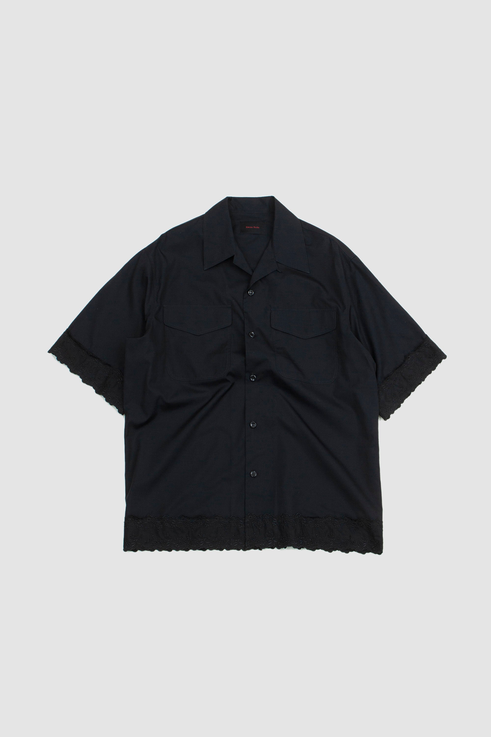 Relaxed SS Shirt W/ Trim Black/Black_1