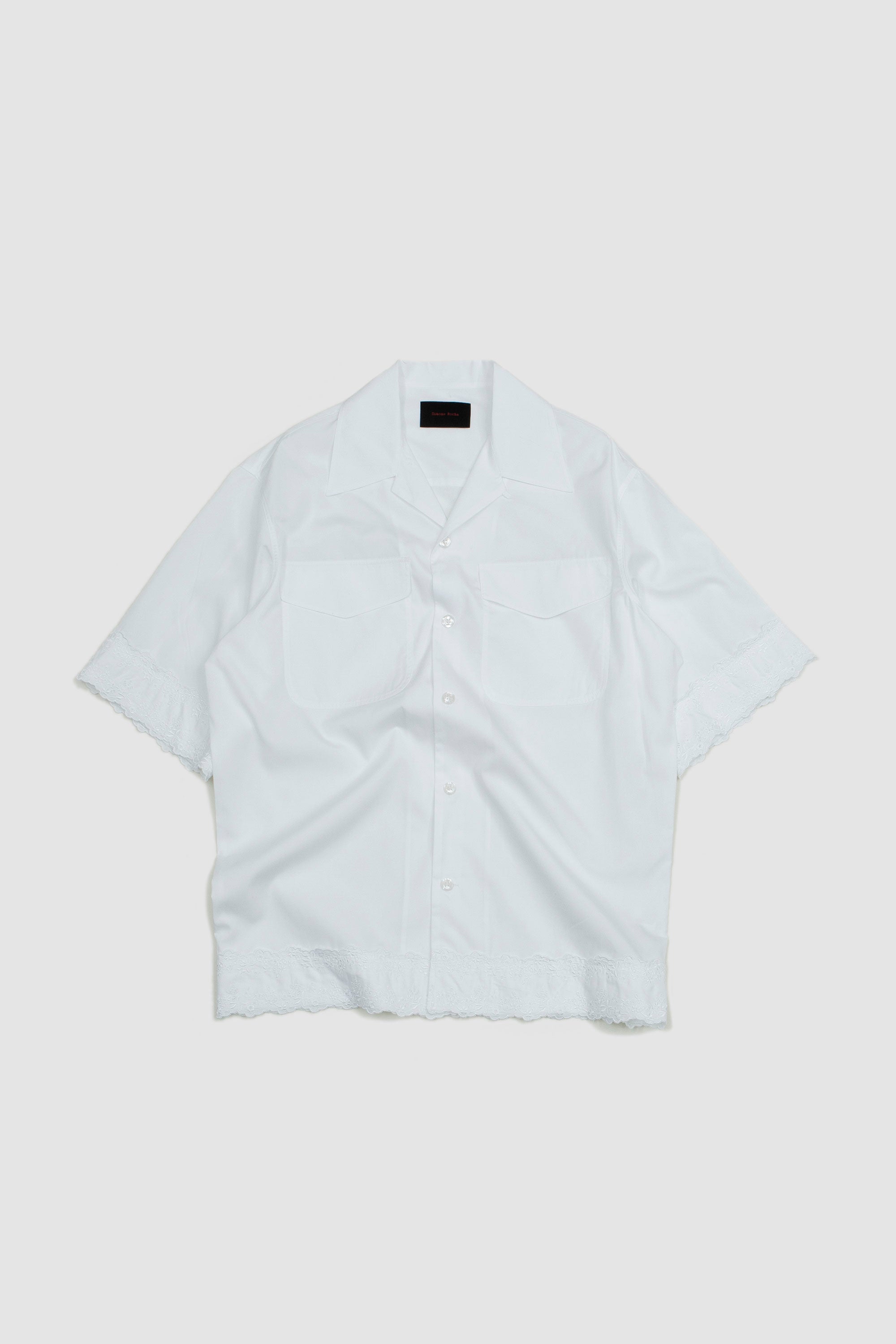 Relaxed SS Shirt W/ Trim White/White