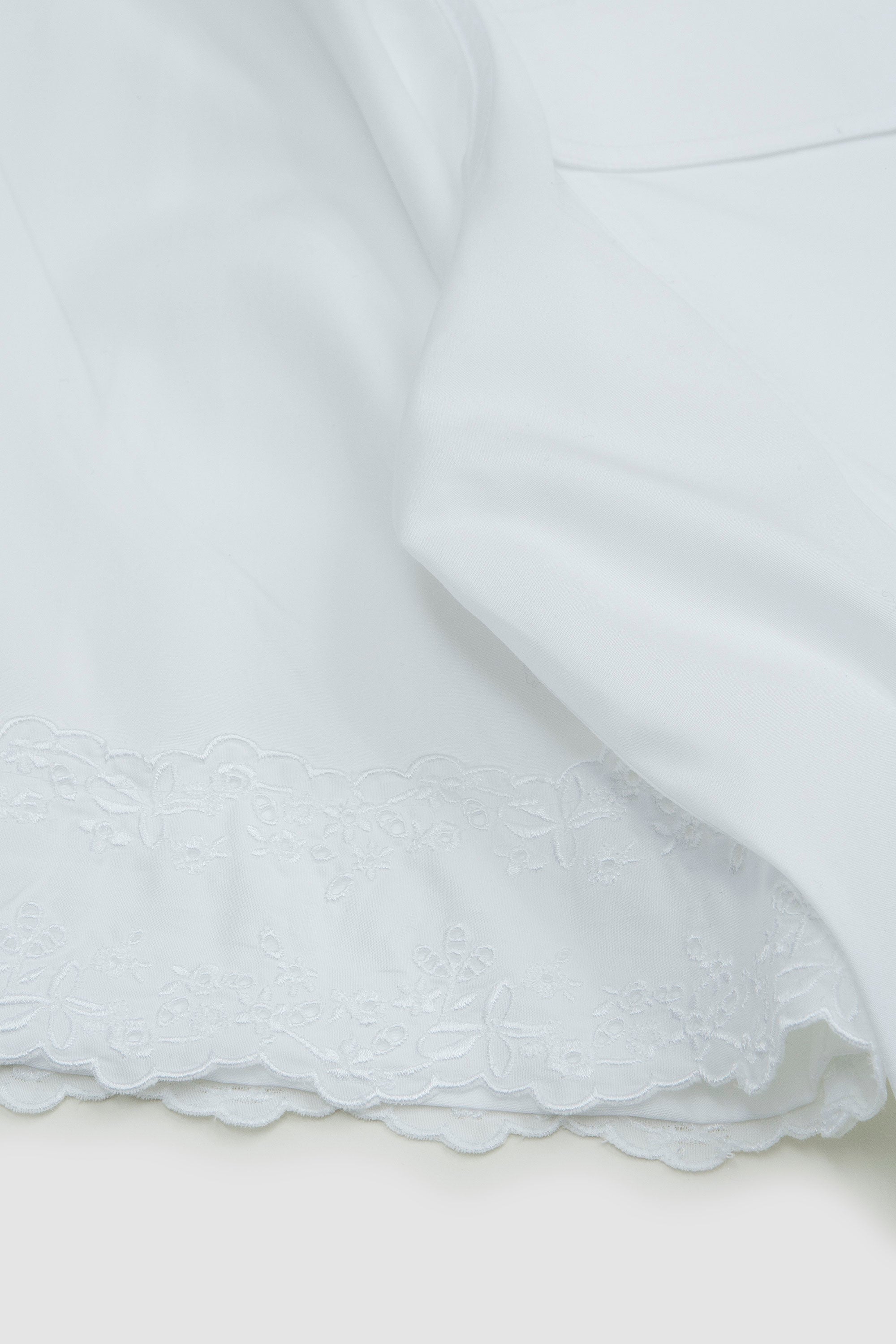 Relaxed SS Shirt W/ Trim White/White