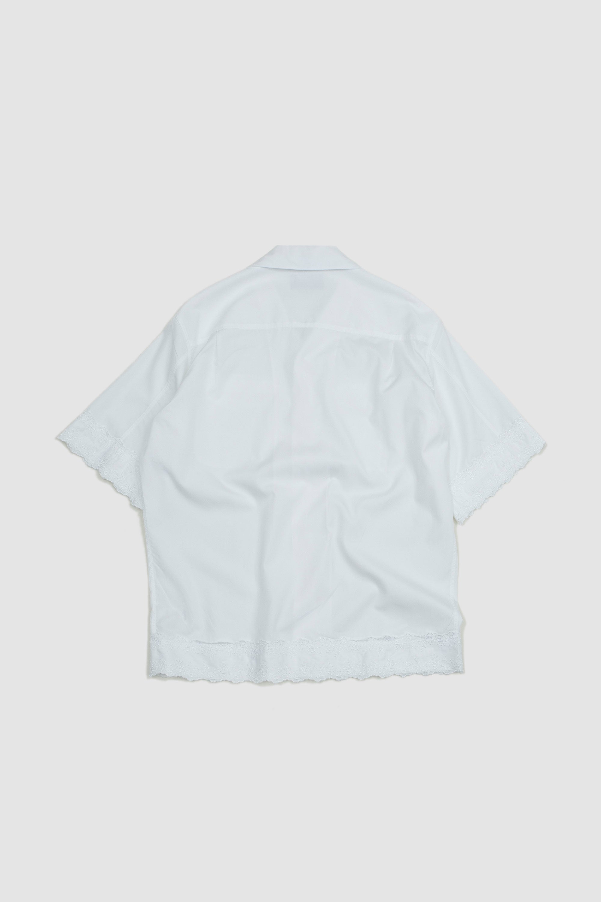 Relaxed SS Shirt W/ Trim White/White_4