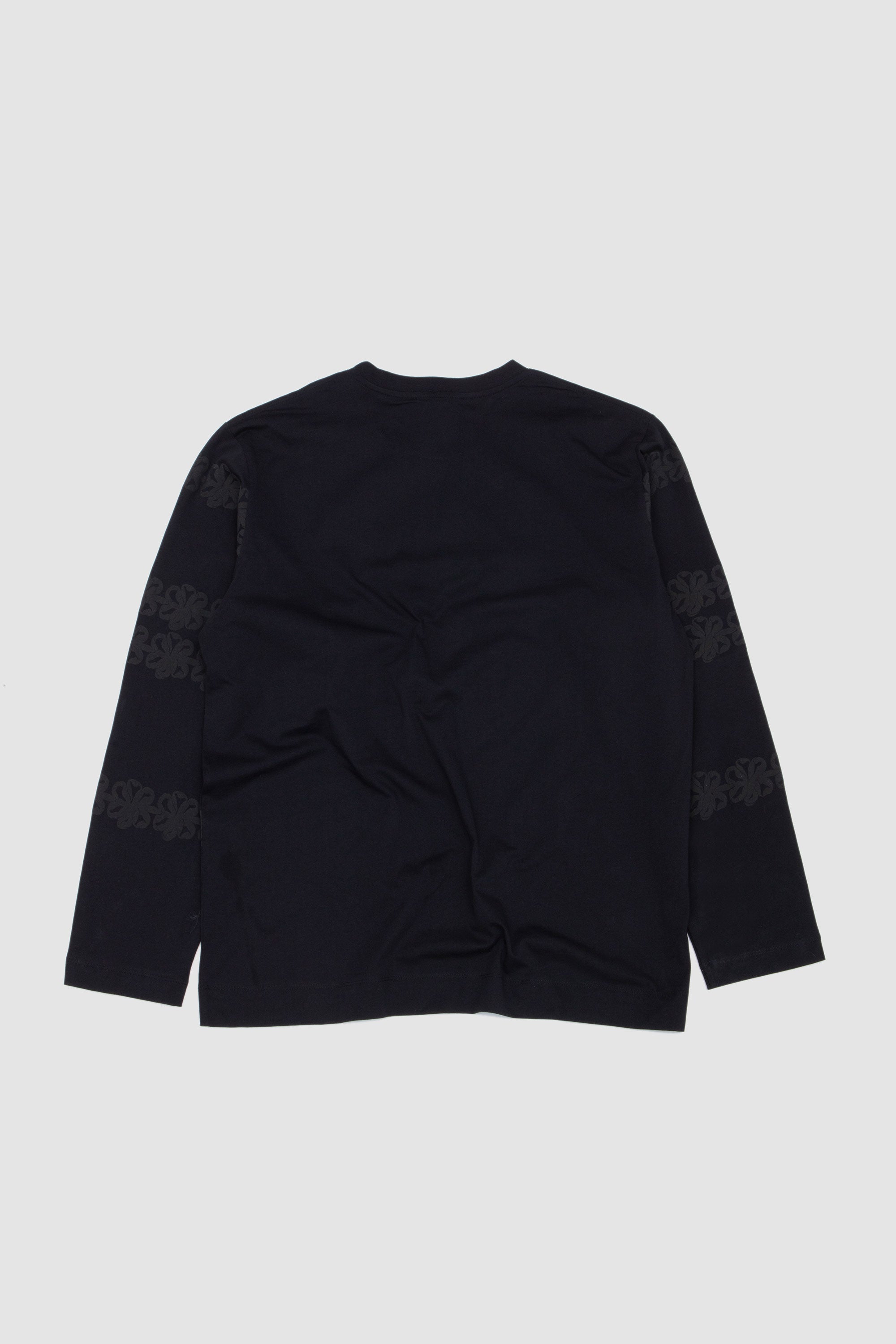 Ribbon Daisy Chain Print T-Shirt Black/ Black_4