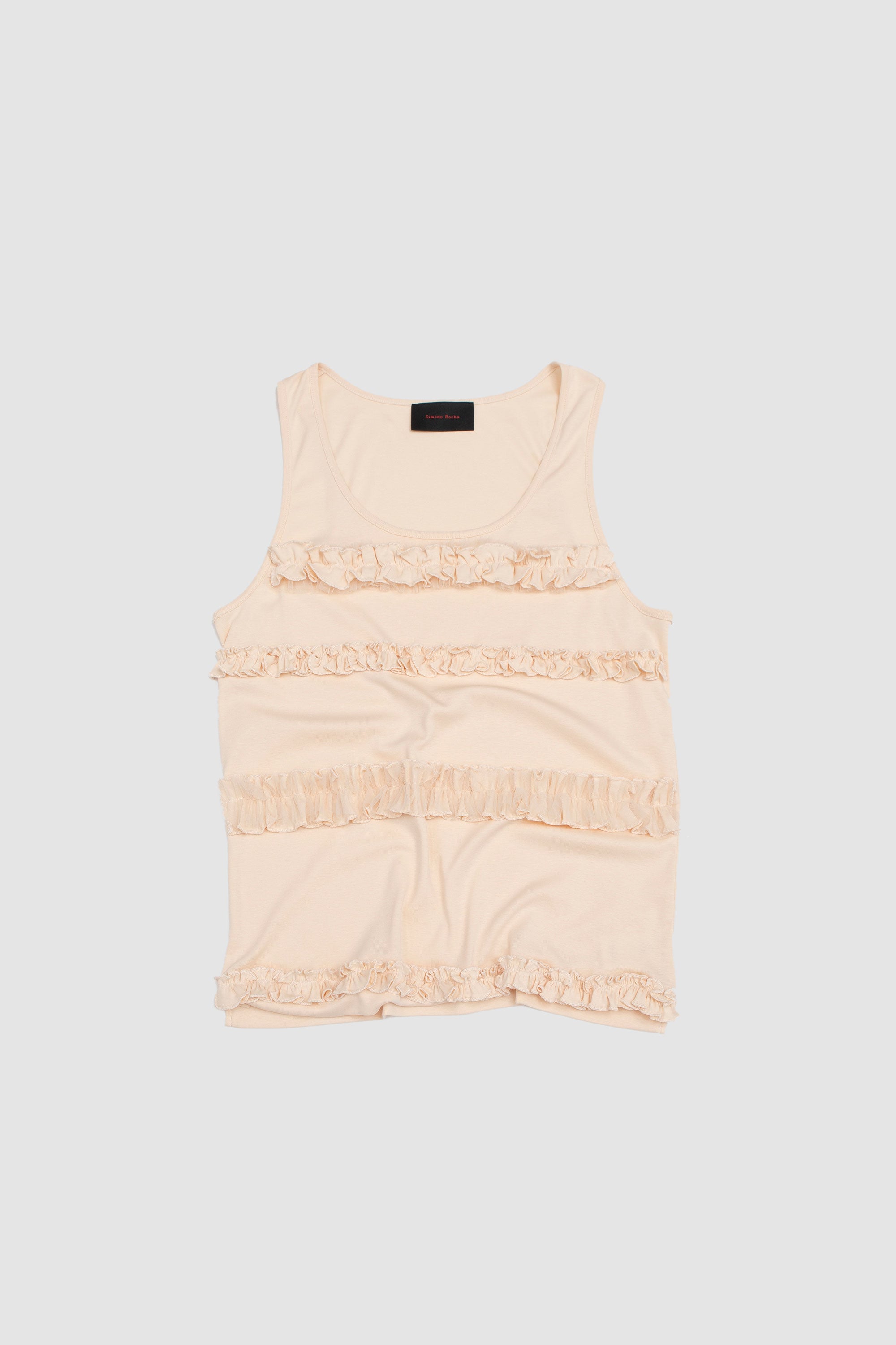 Ruffle Frill Tank Top Nude