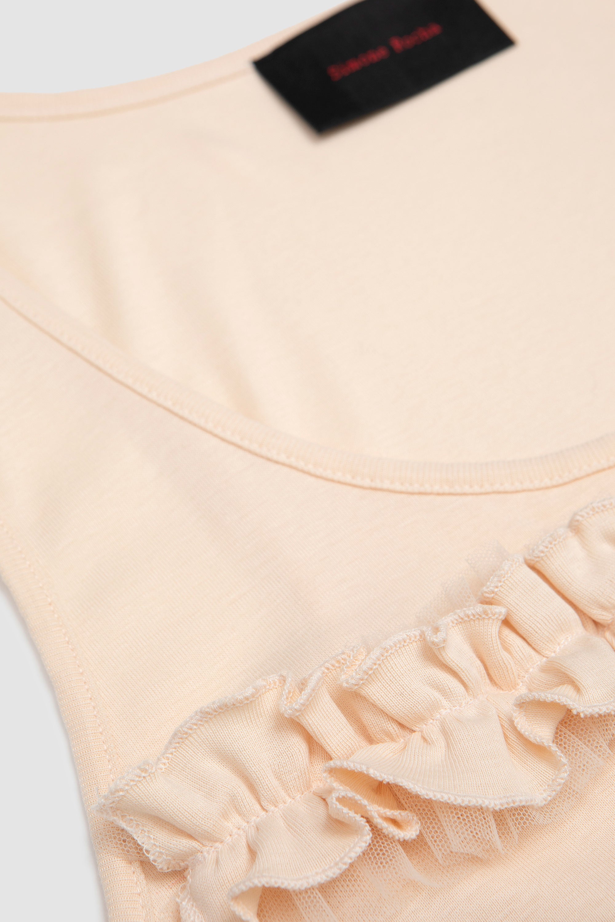Ruffle Frill Tank Top Nude