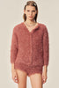SPORTIVO STORE_Tinsel Knit Sweater Jacket Pink