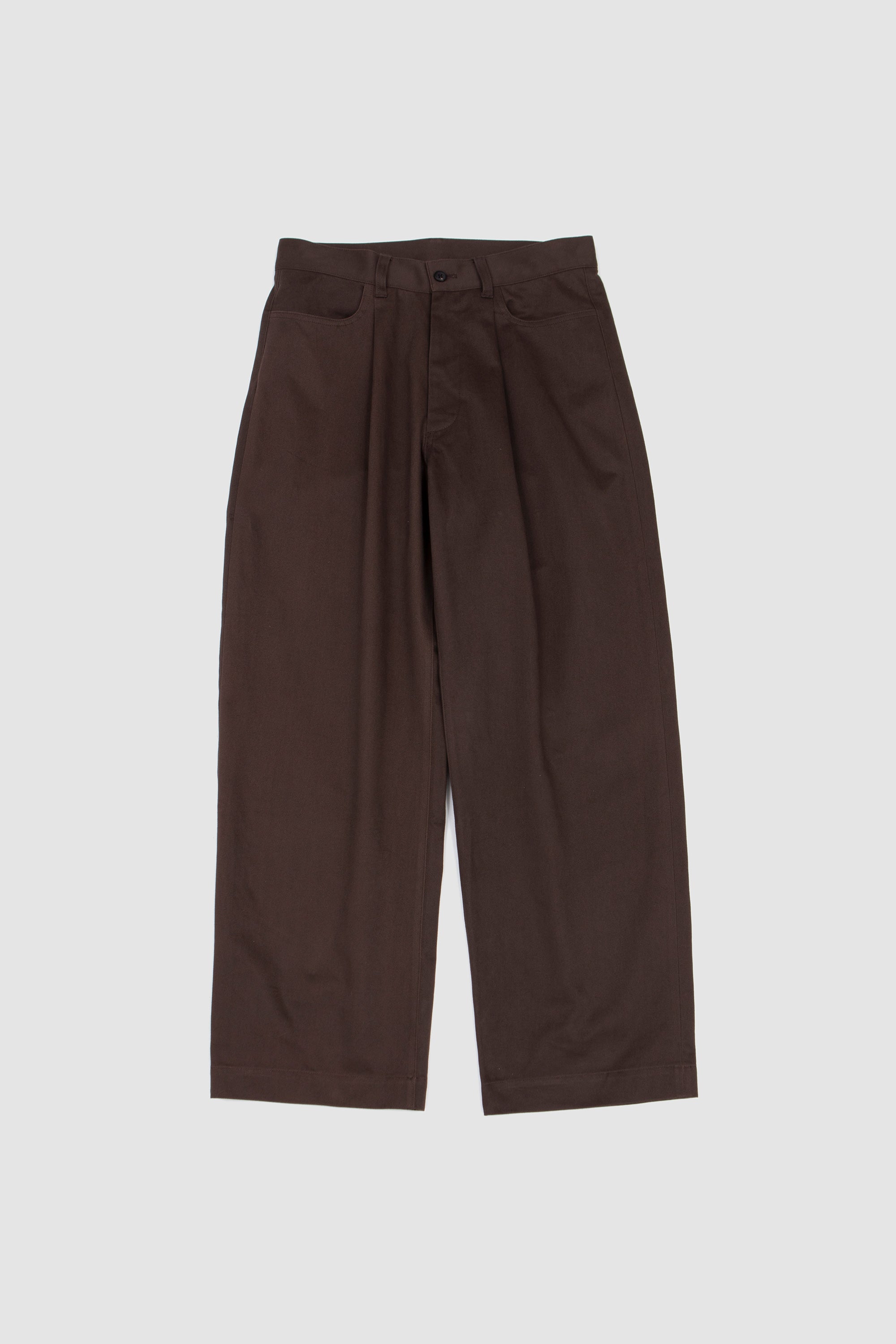 SPORTIVO [Wool kid mohair hop sack two tuck slacks ivory white]