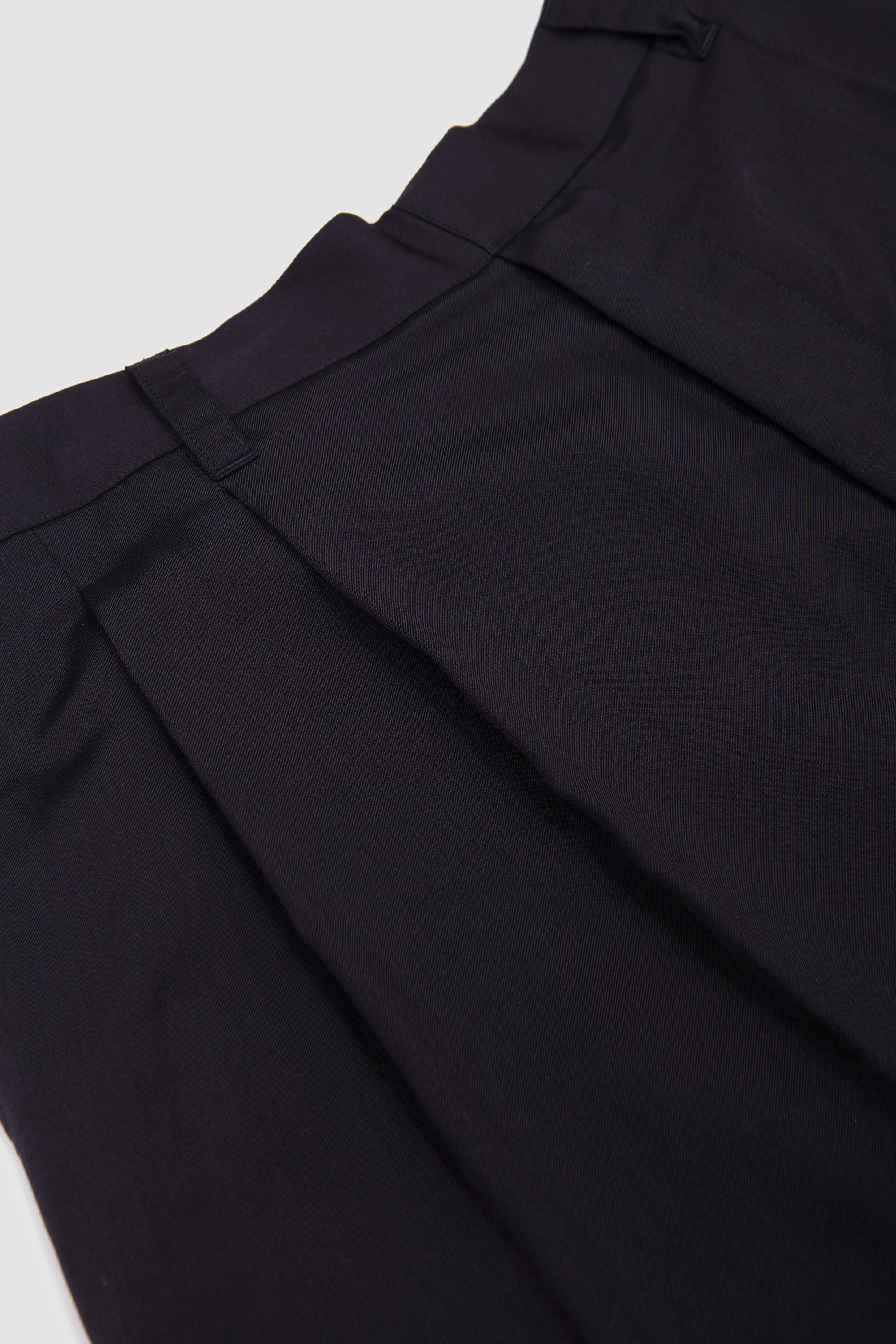 Cotton Rayon Easy Long Wide Trousers Black