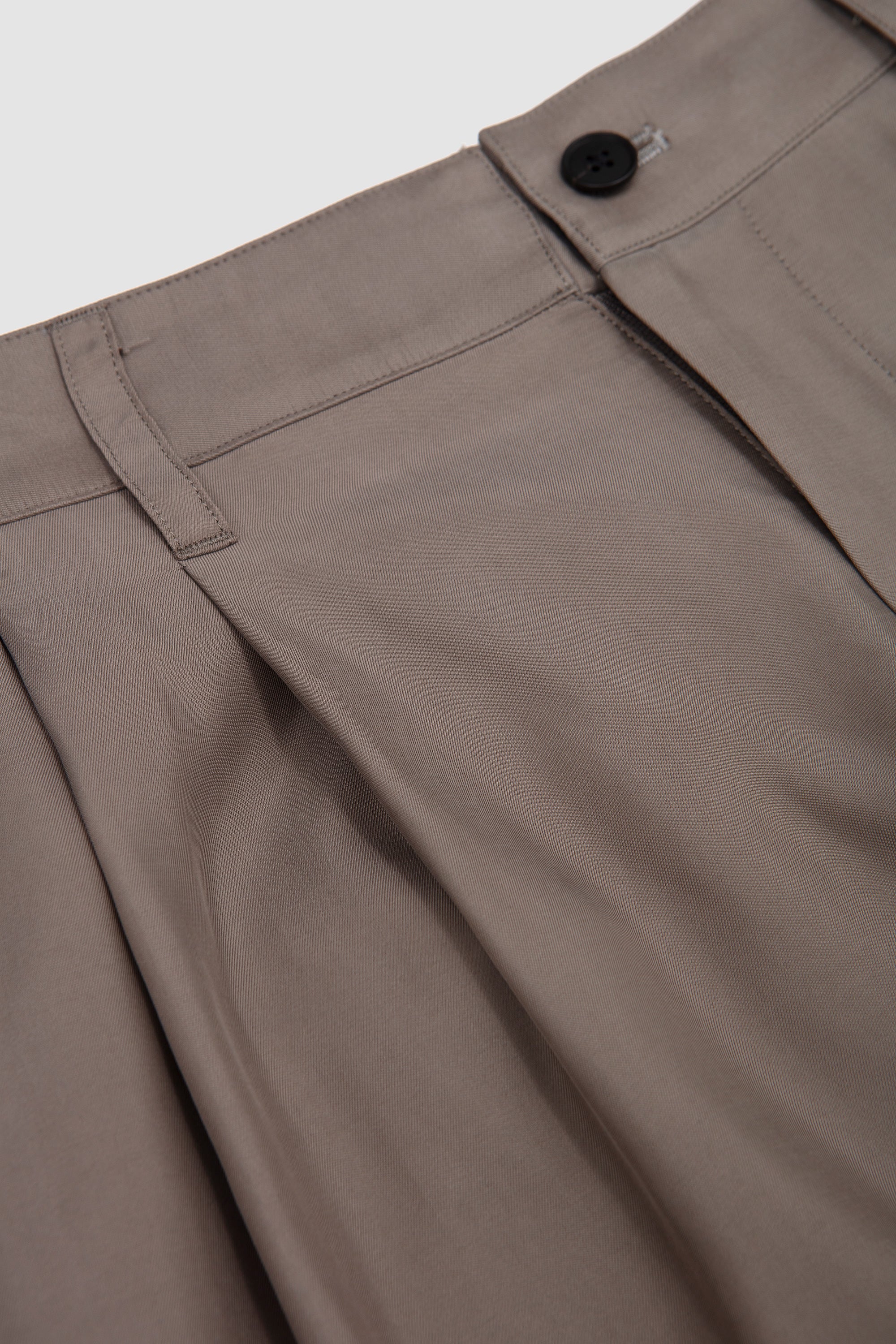 Cupro Twill Wide Wide Easy Trousers Taupe