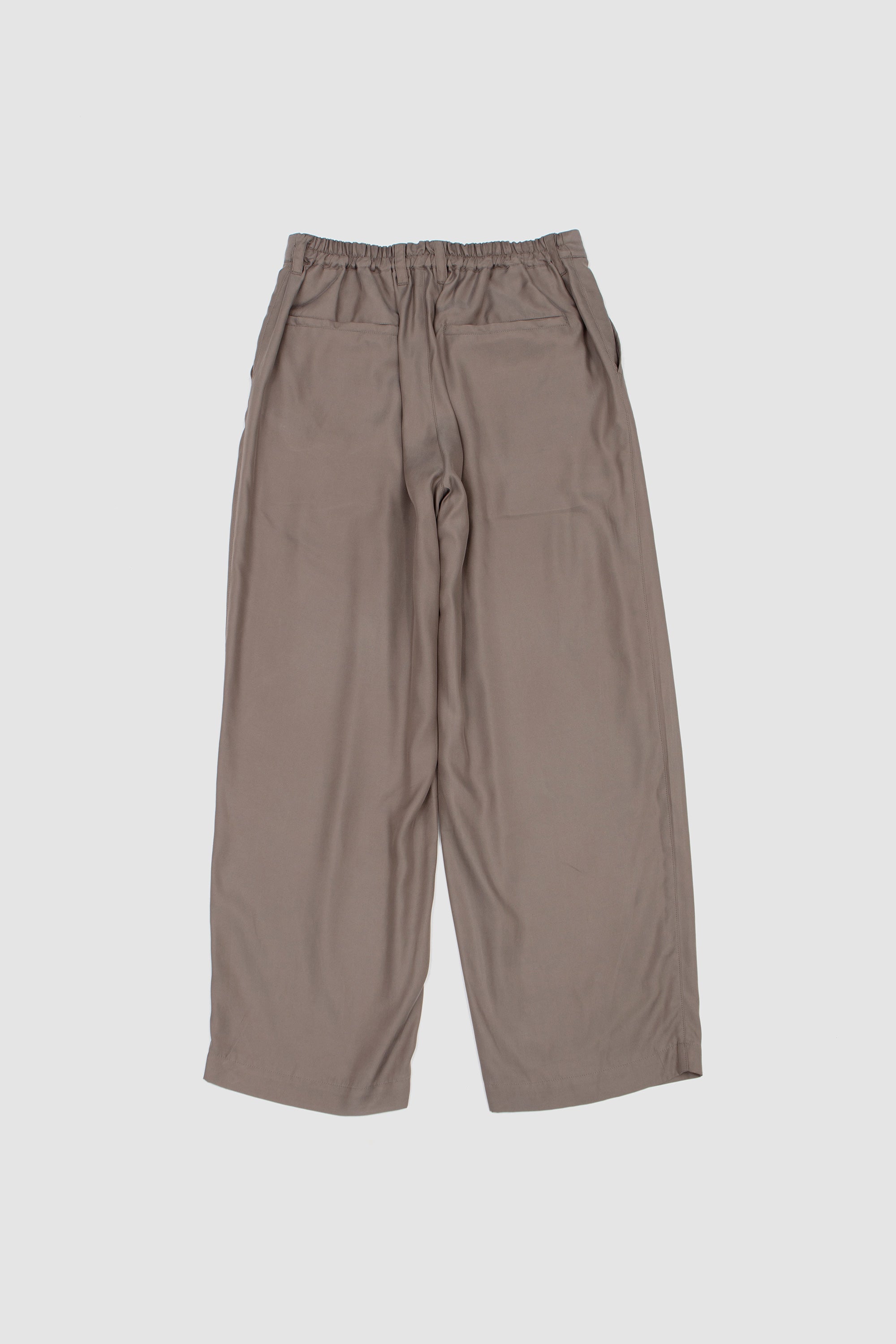 Cupro Twill Wide Wide Easy Trousers Taupe_4