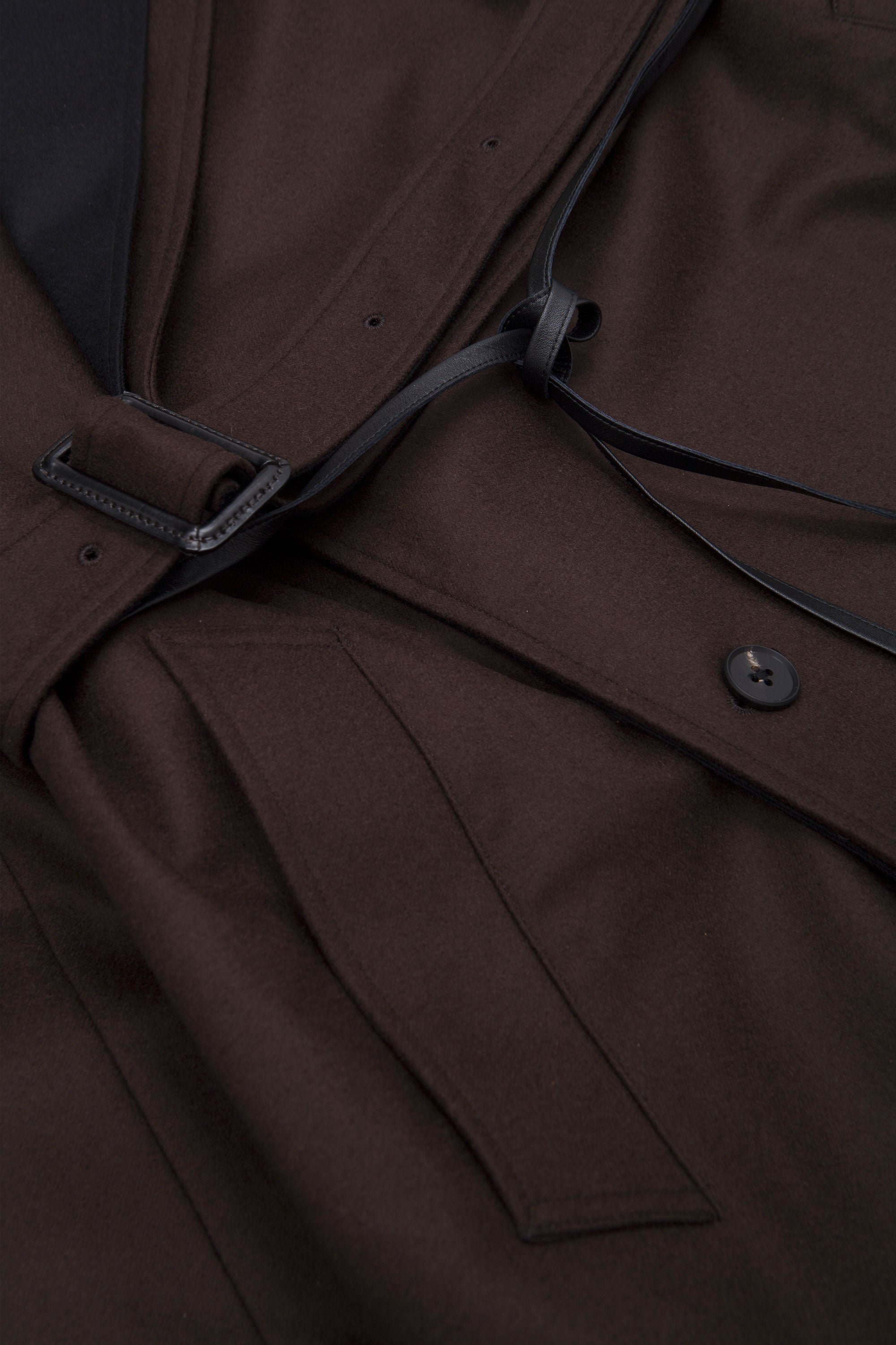 Double Lapeled Double breasted Coat Grey Brown