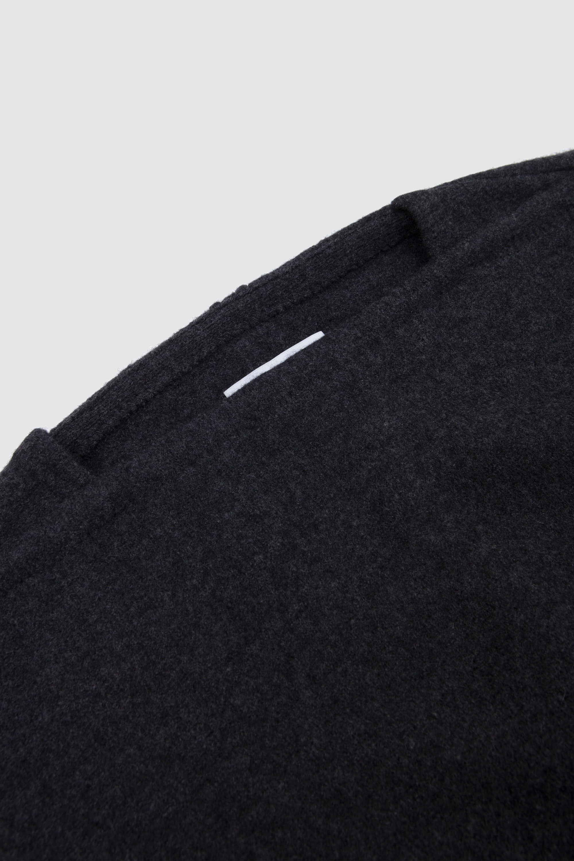 Extra Fine Wool Knit Boat Neck Sweater Charcoal