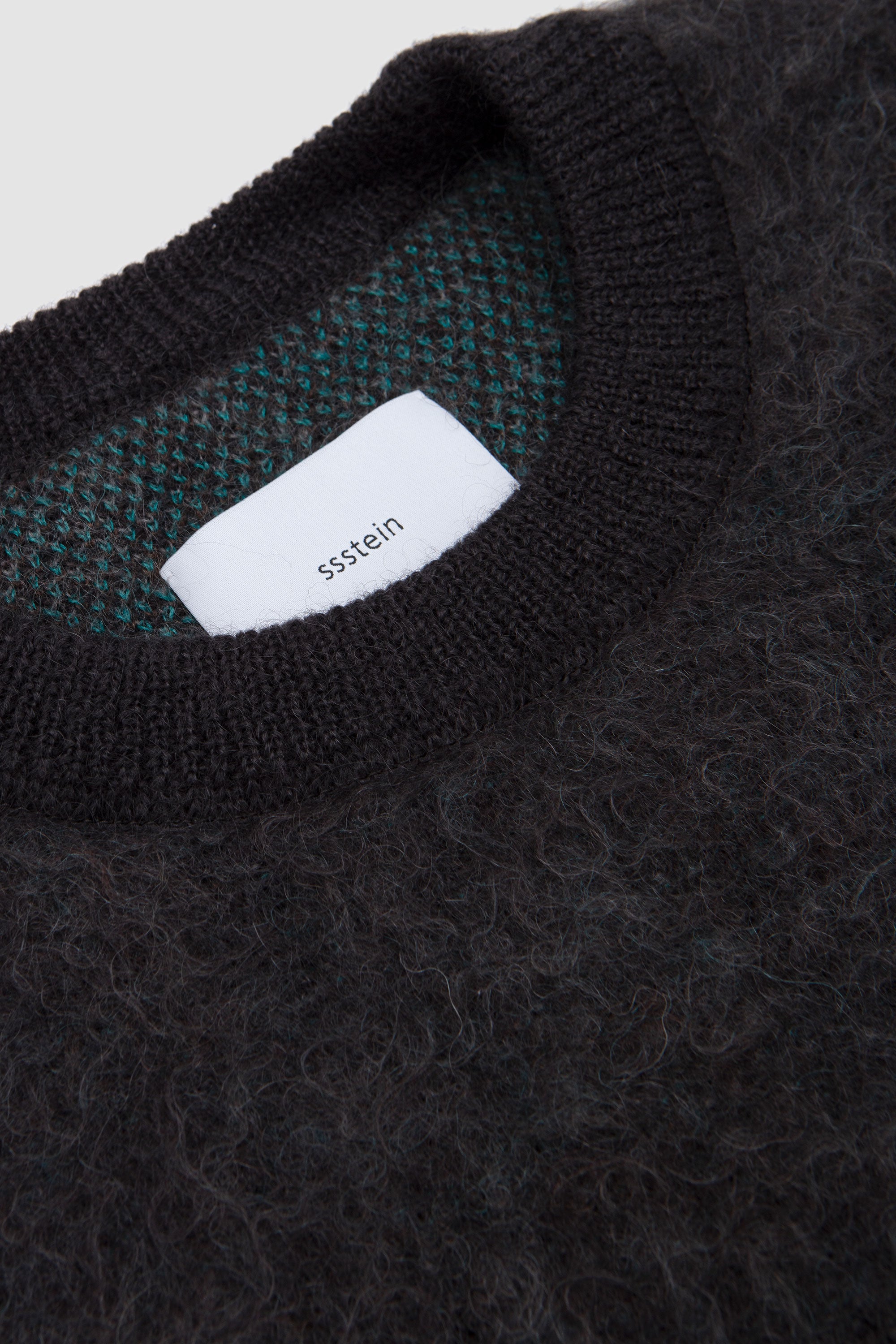 SPORTIVO [Kid mohair mix jacquard knit sweater charcoal mix]