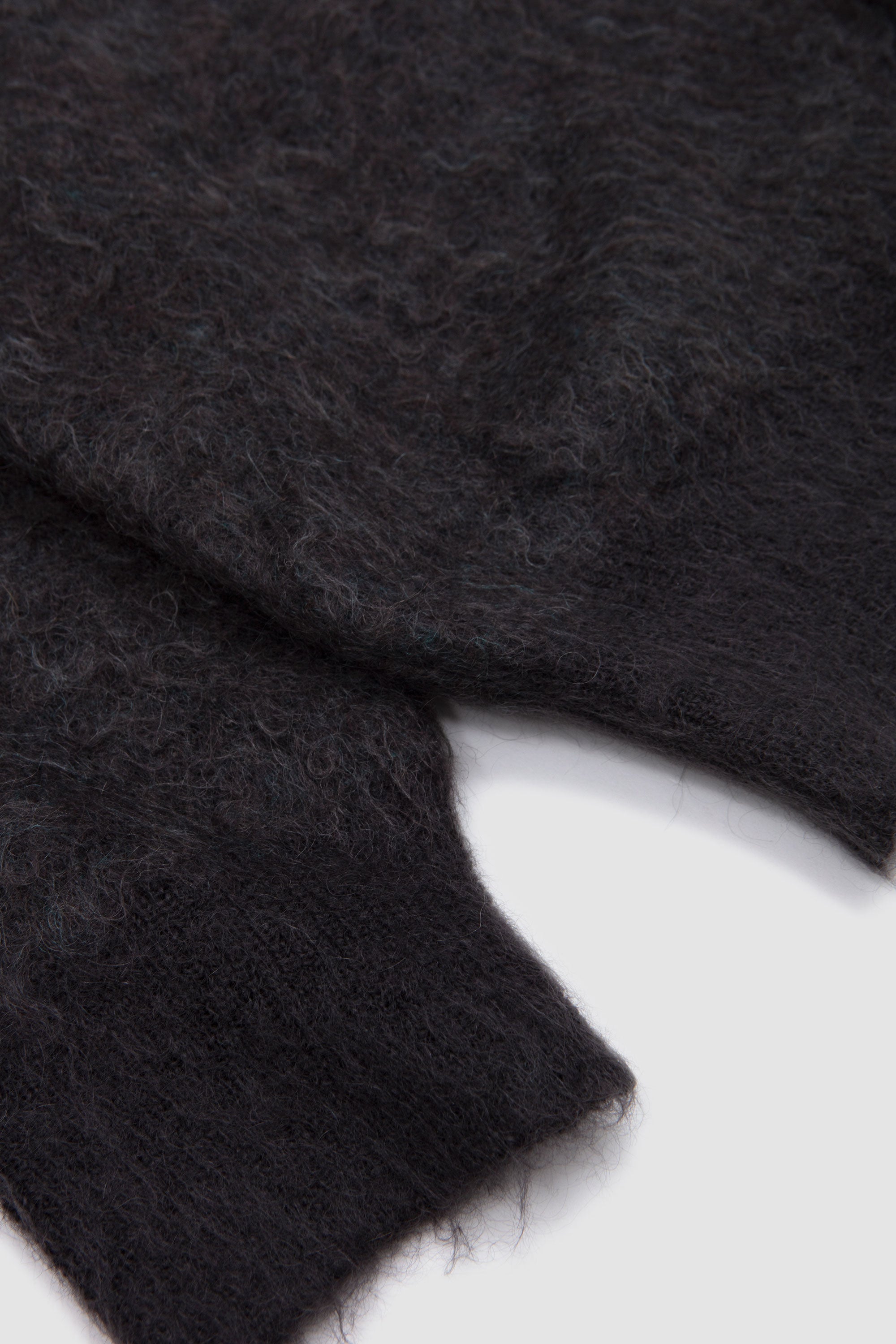 SPORTIVO [Kid mohair mix jacquard knit sweater charcoal mix]