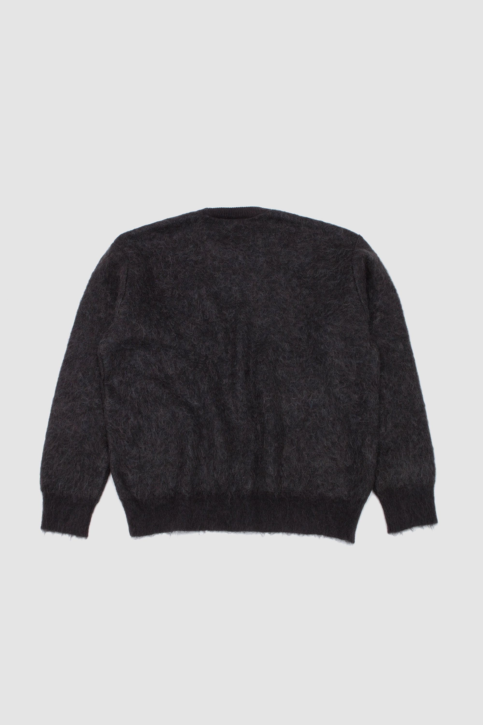 SPORTIVO [Kid mohair mix jacquard knit sweater charcoal mix]