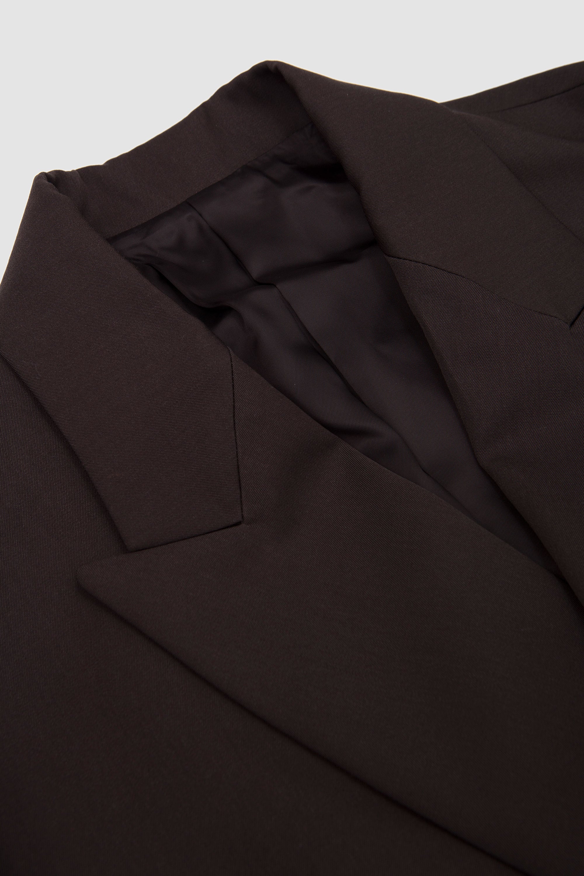 Oversized Double Breasted Jacket Grey Khaki