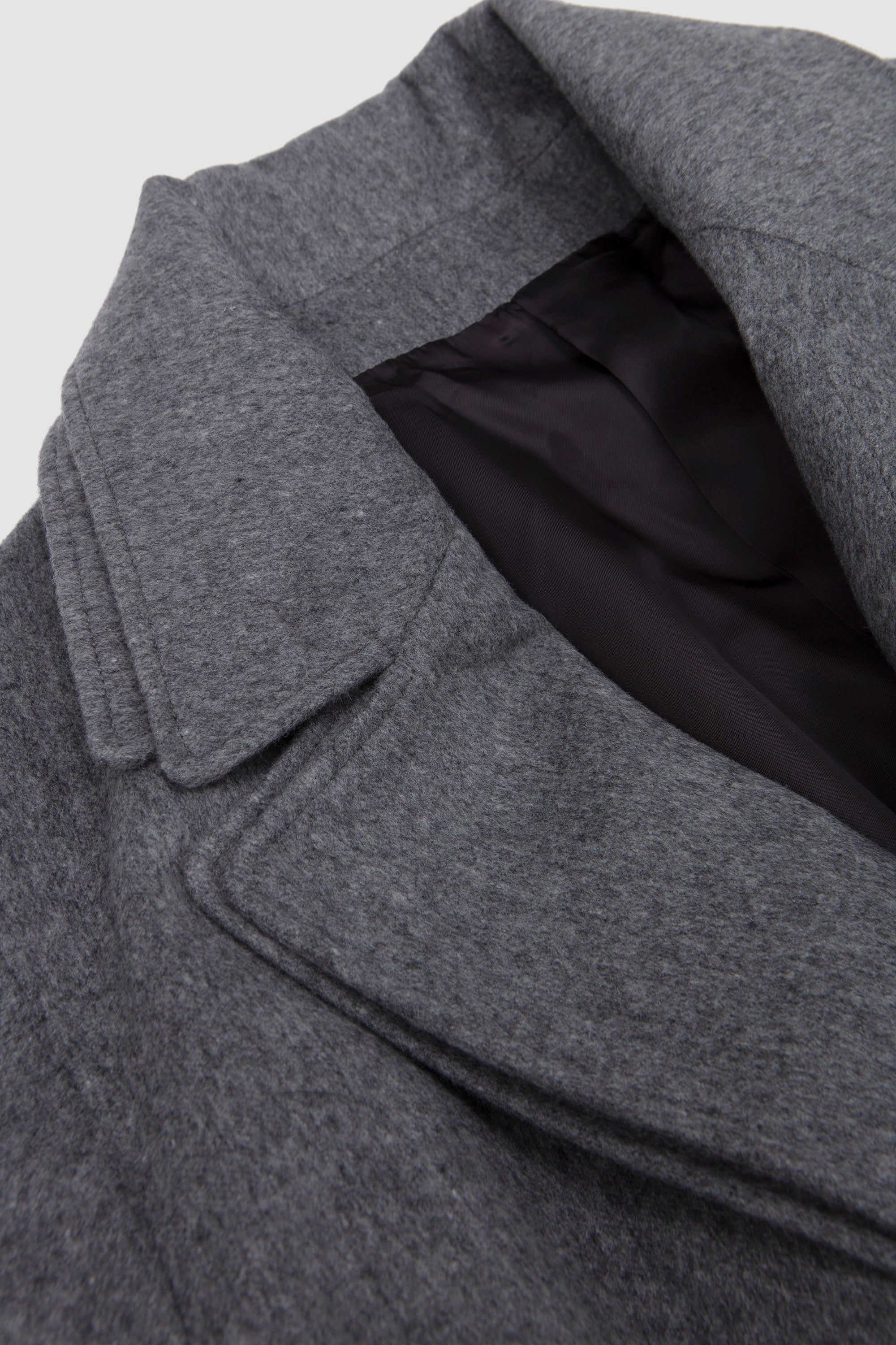 Oversized Layered Combination Coat Grey