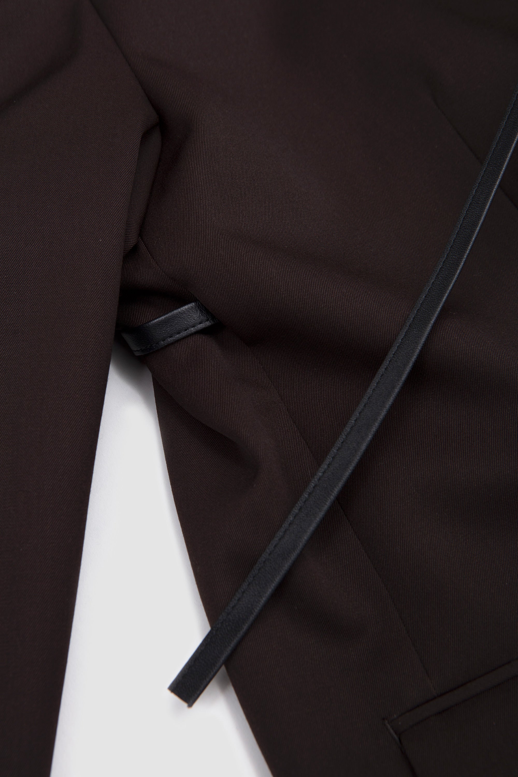 Oversized Single Breasted Long Jacket Dark Brown