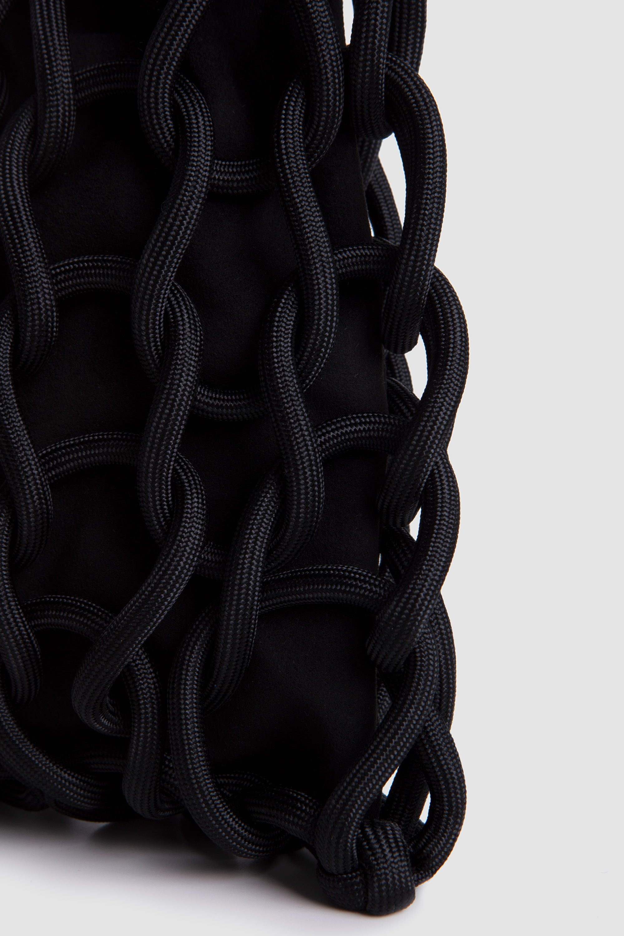 Para Cord Hand Knit Bag Black_5