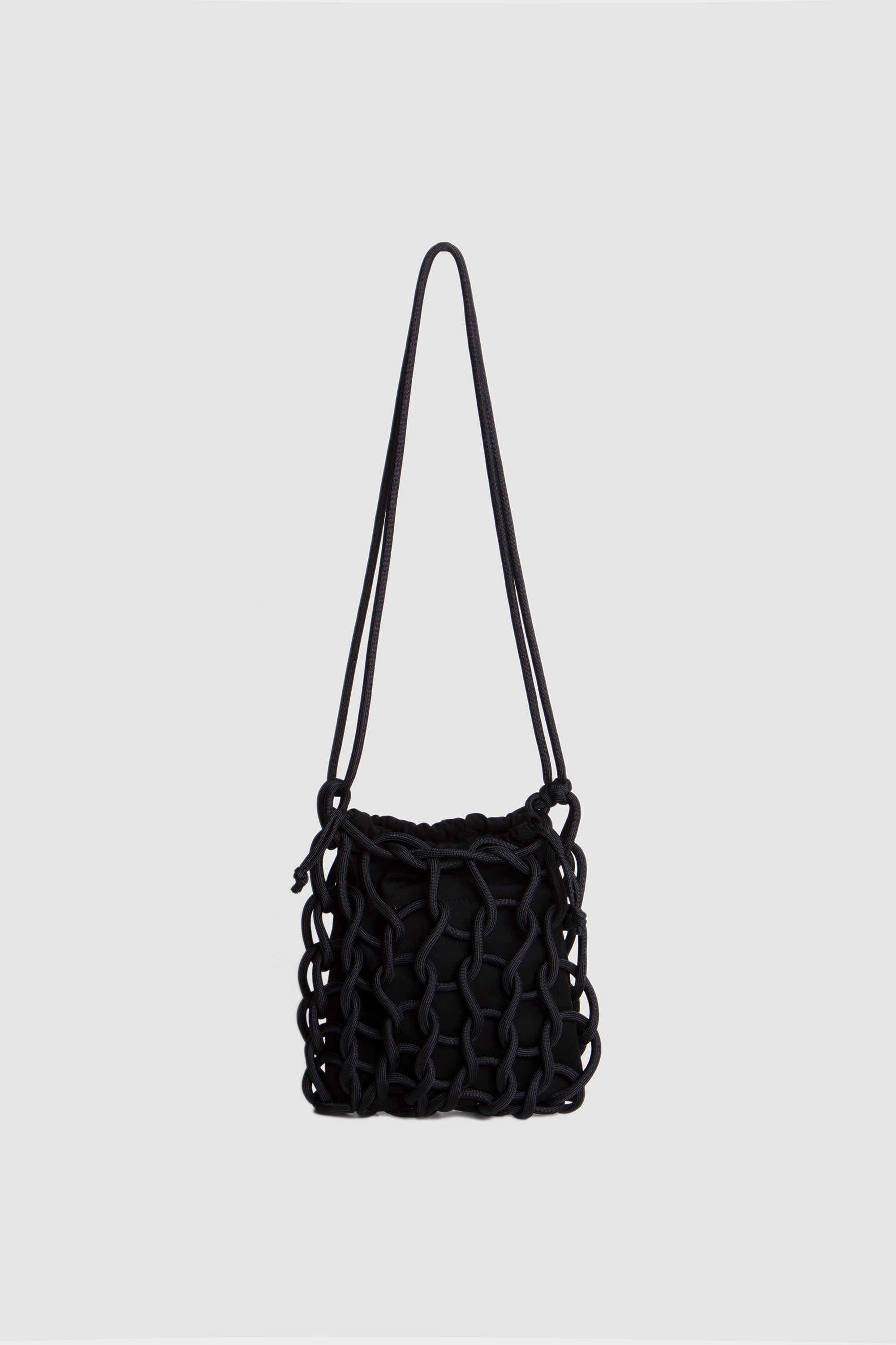 Para Cord Hand Knit Bag Black_6