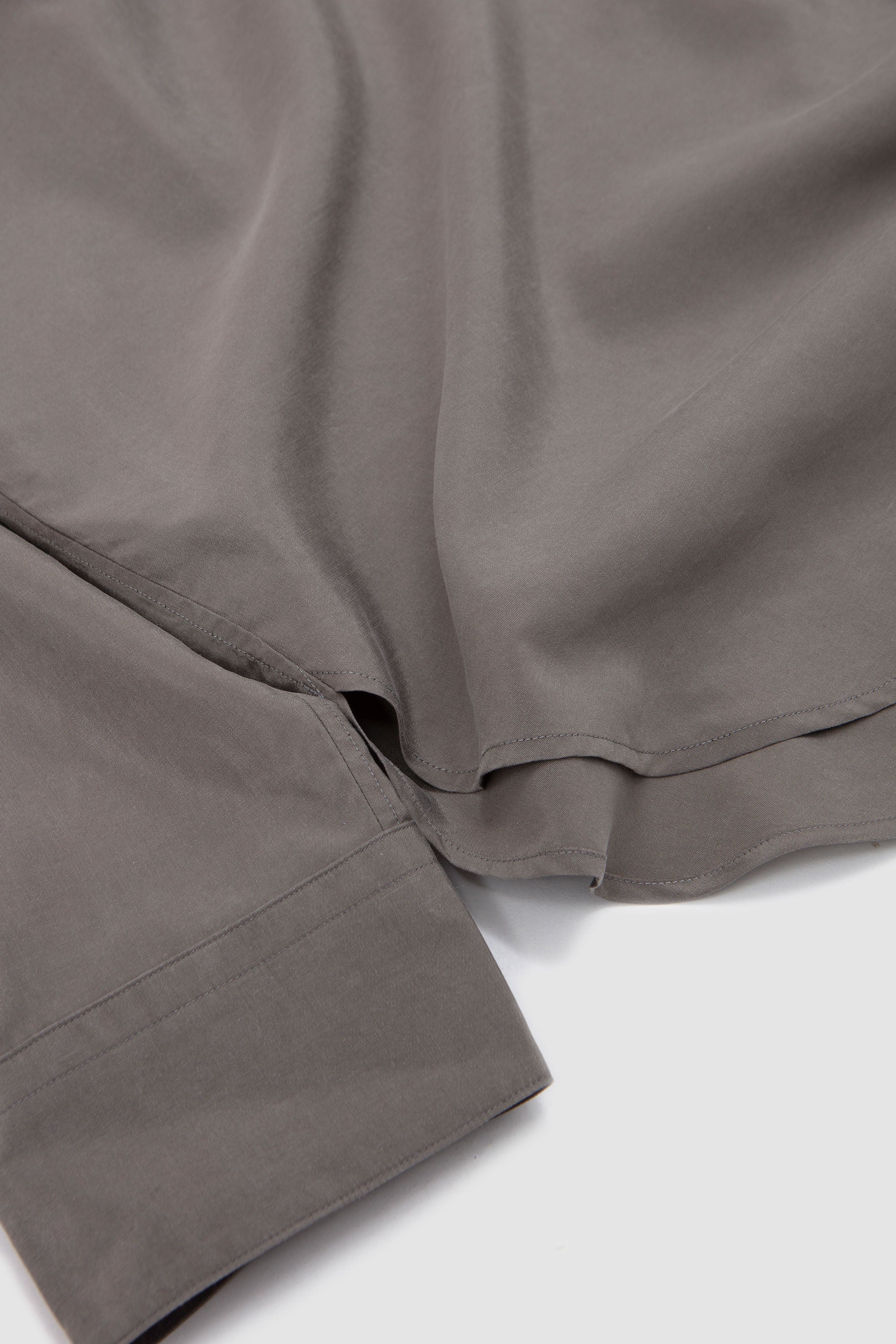 Silk/Nylon Oversized Down Pat Shirt Taupe_3