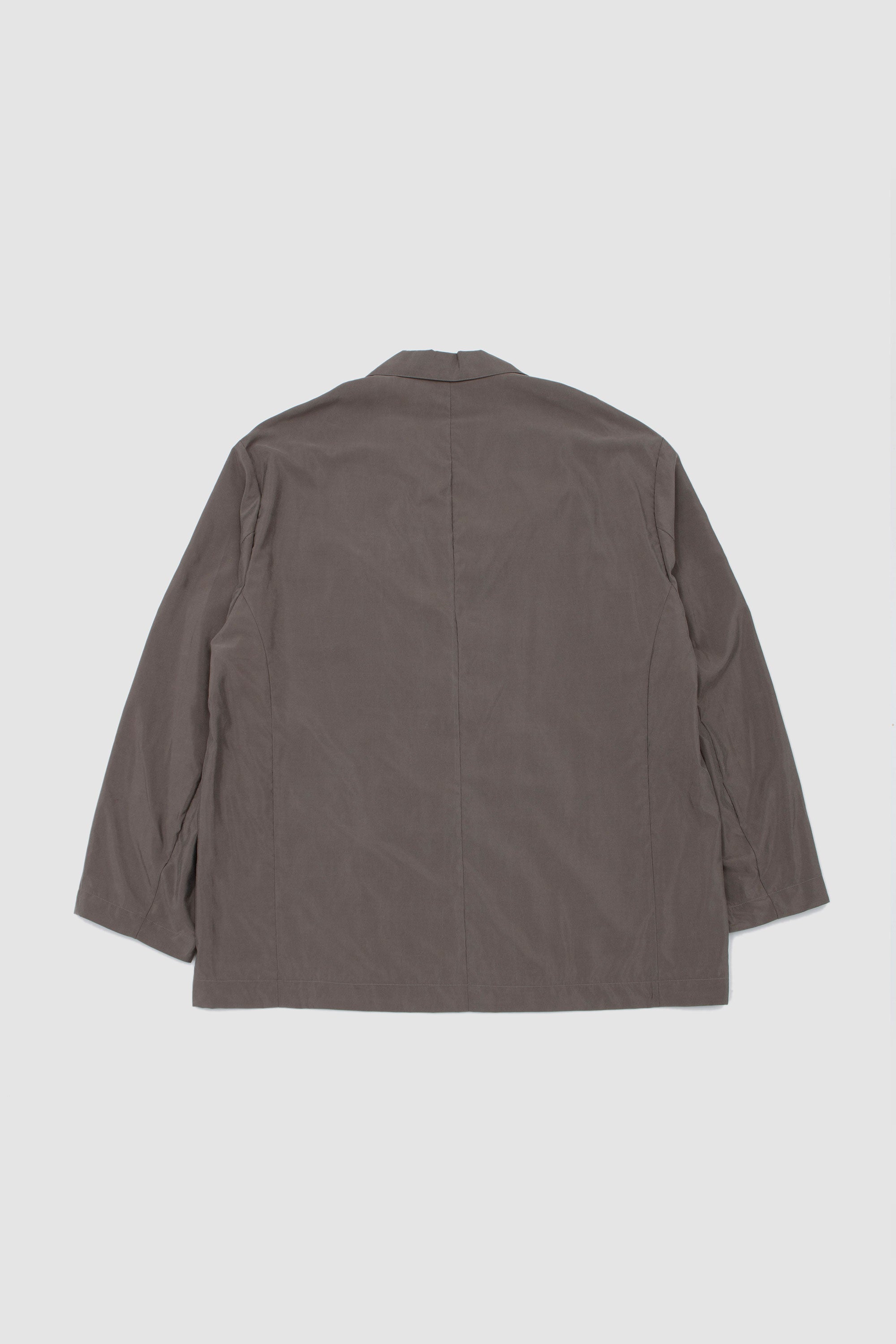 Silk/Nylon Single Breasted Jacket Taupe_4