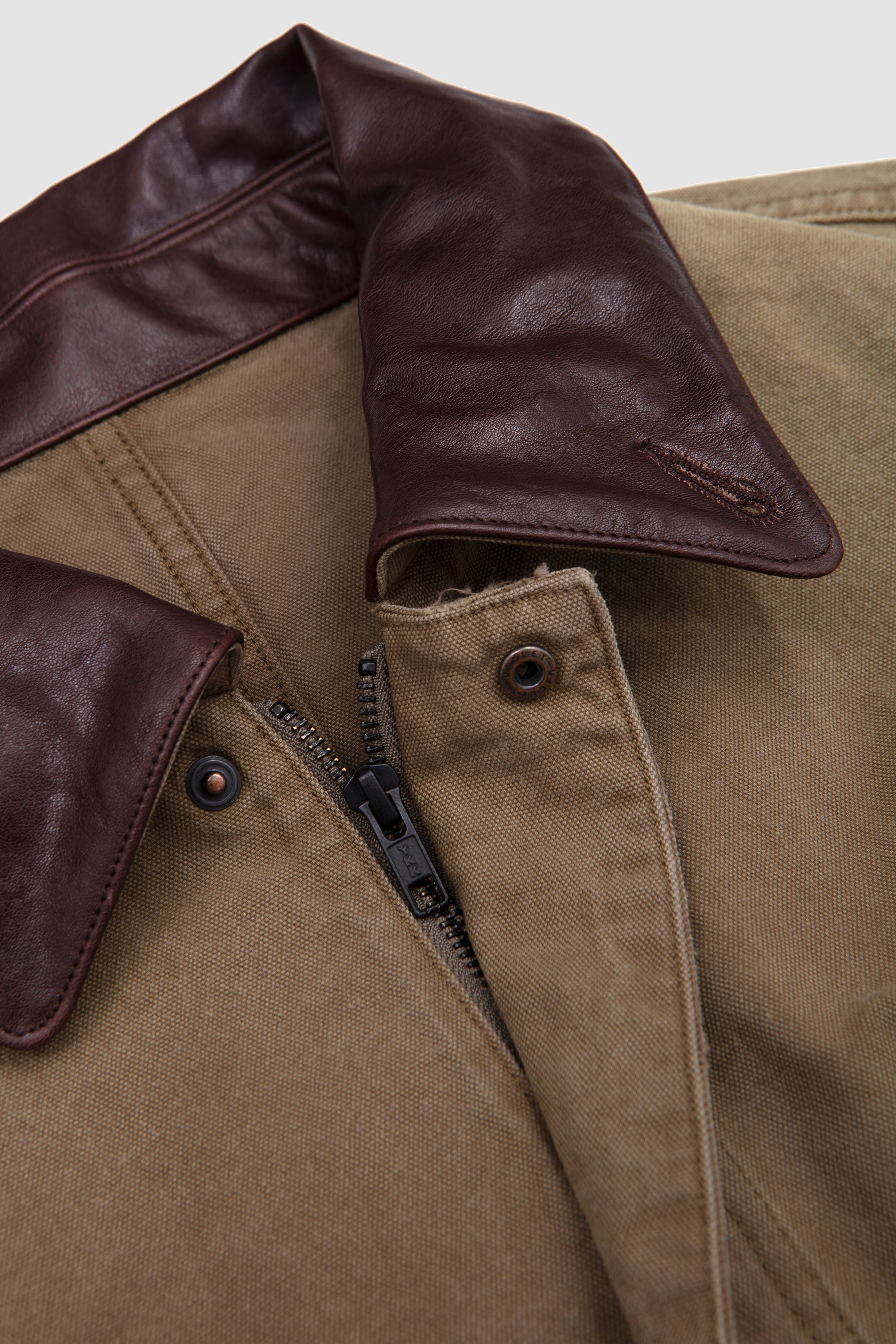 Sulfur Dyed Oxford Vintage Jacket Khaki Beige