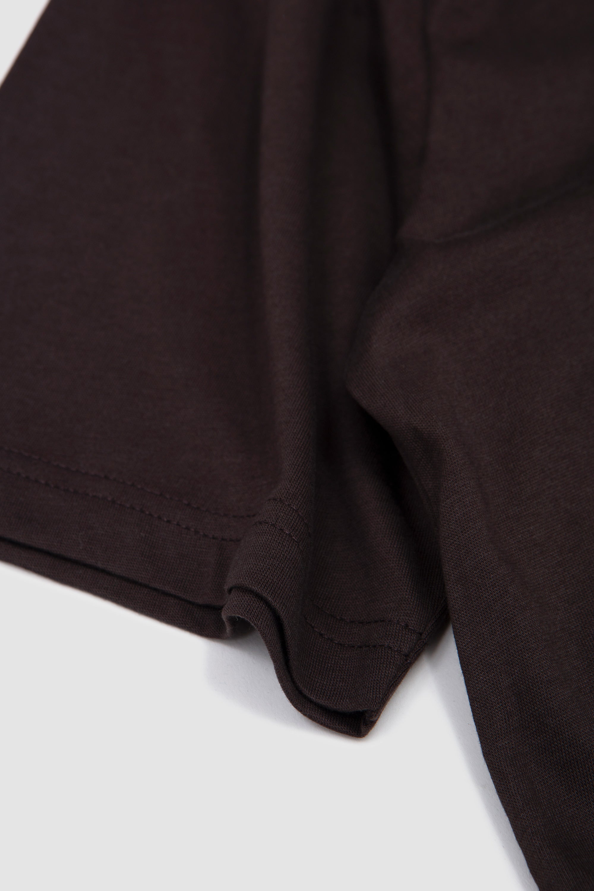 Suvin Cotton Basic Tee Dark Brown