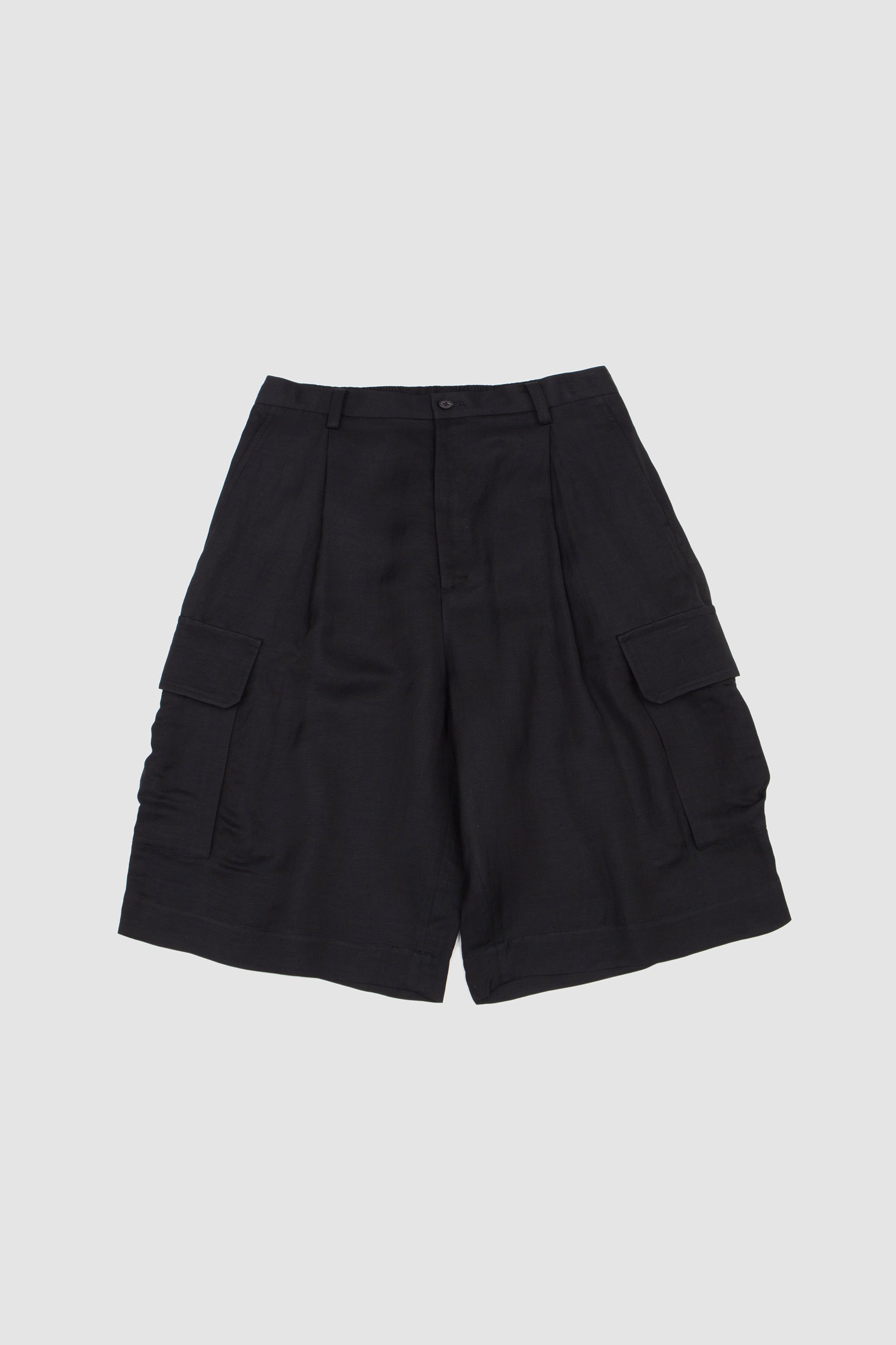 Vis/Li Bright Twill Cargo Short Trousers Black