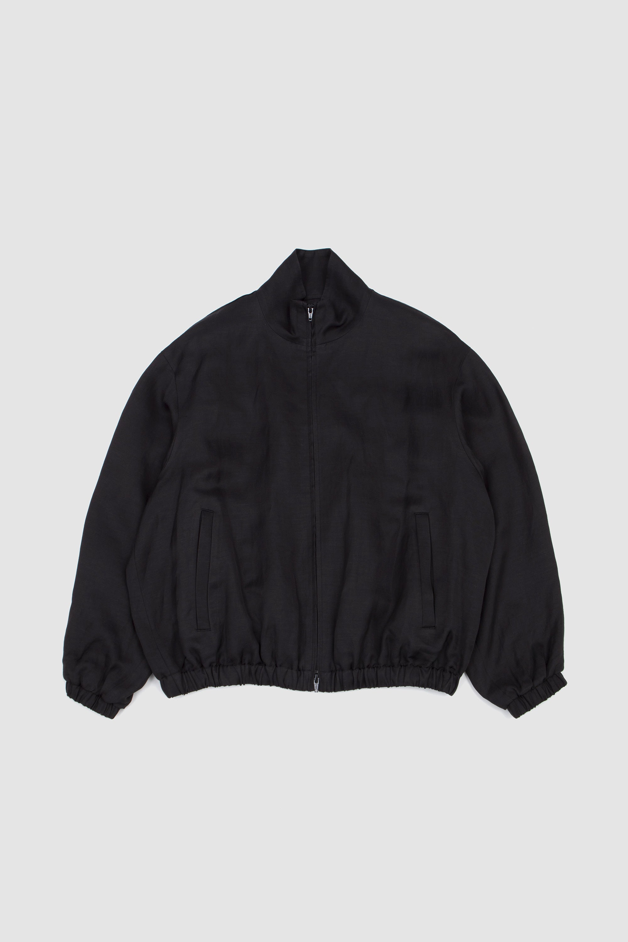 Vis/Li Bright Twill Shirred Light Zip Jacket Dark Charcoal_1