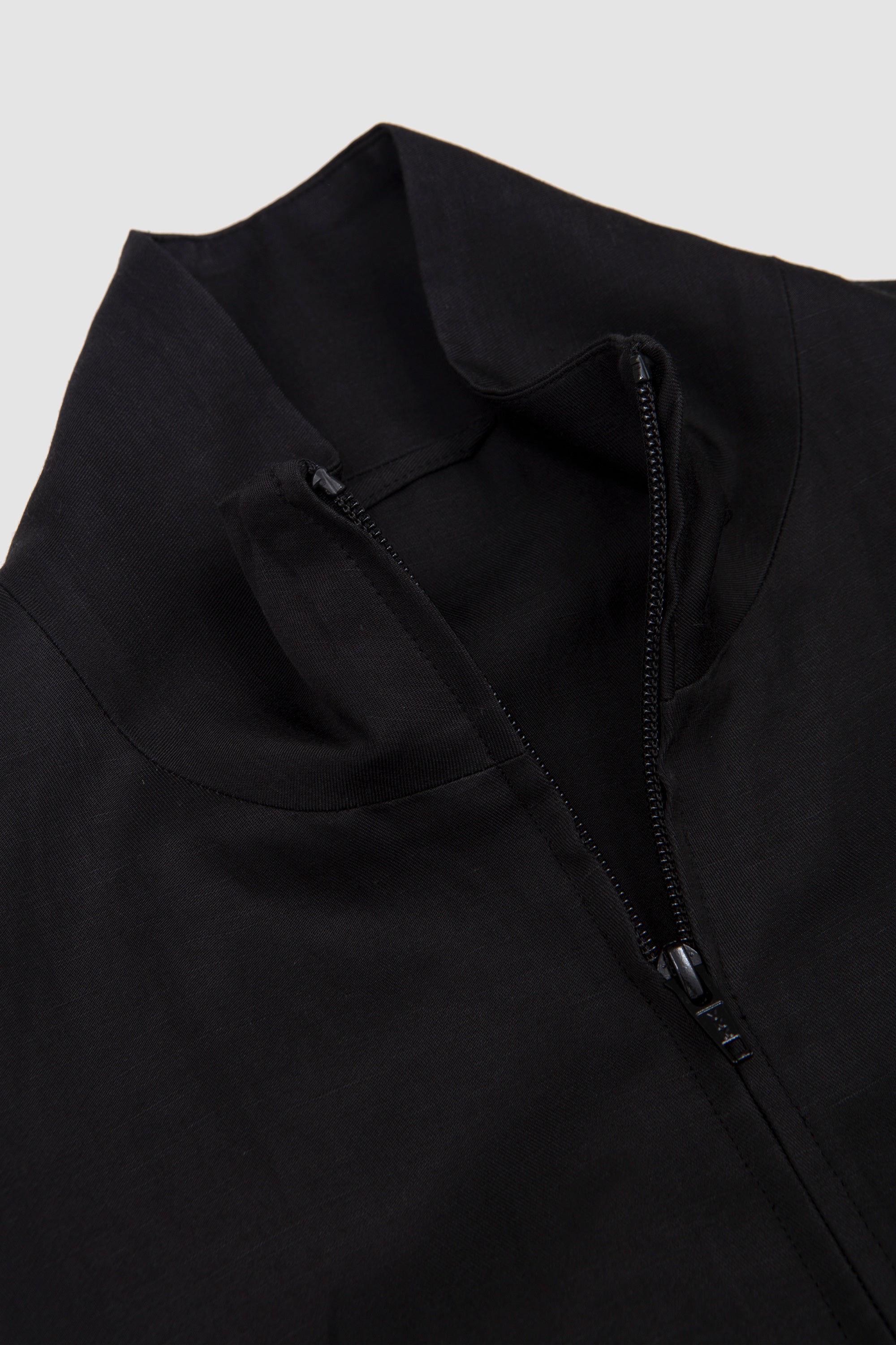 Vis/Li Bright Twill Shirred Light Zip Jacket Dark Charcoal