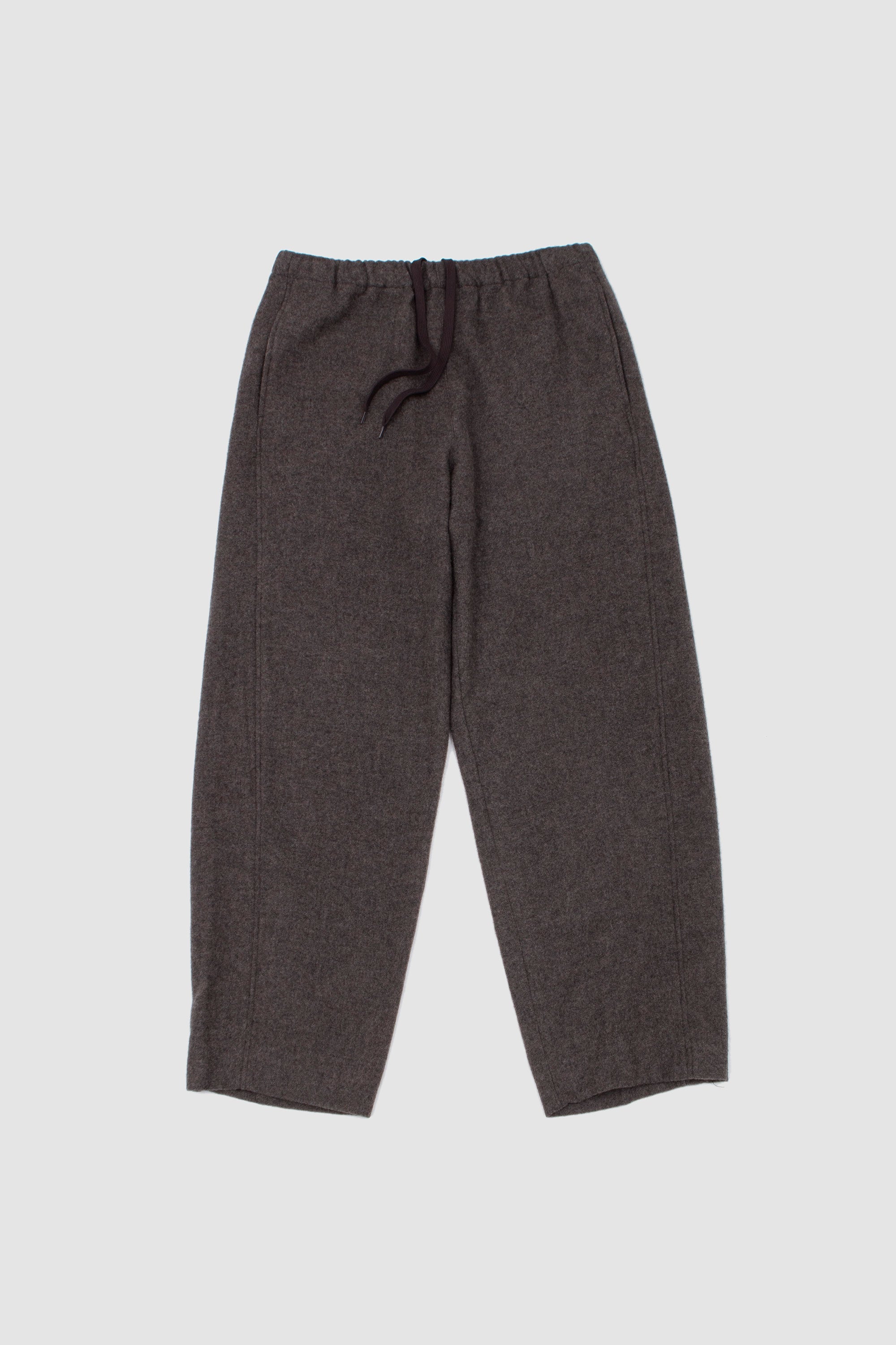 Wool/Cashmere Fleece Easy Twist Trousers Grey Brown_1