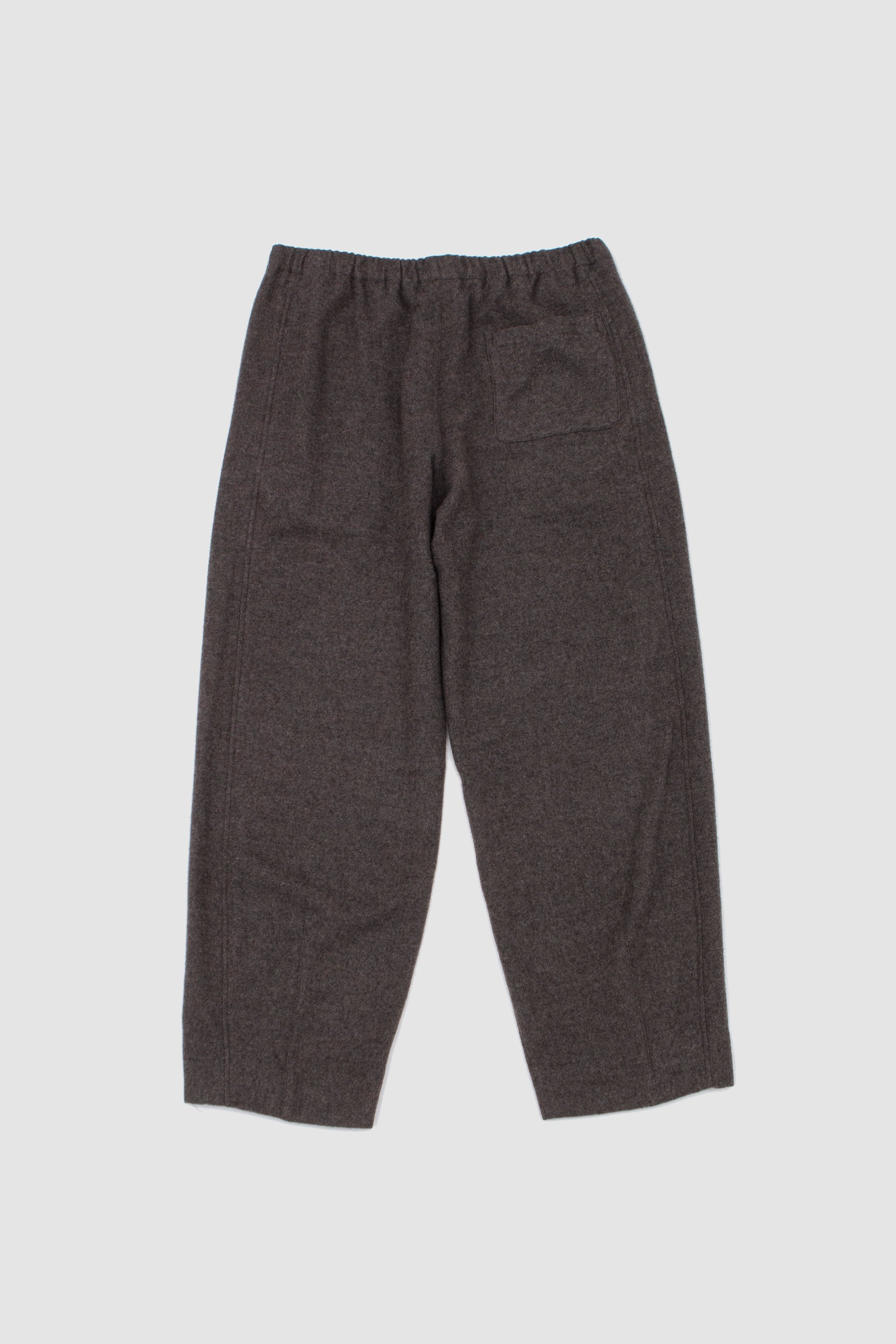 Wool/Cashmere Fleece Easy Twist Trousers Grey Brown_4