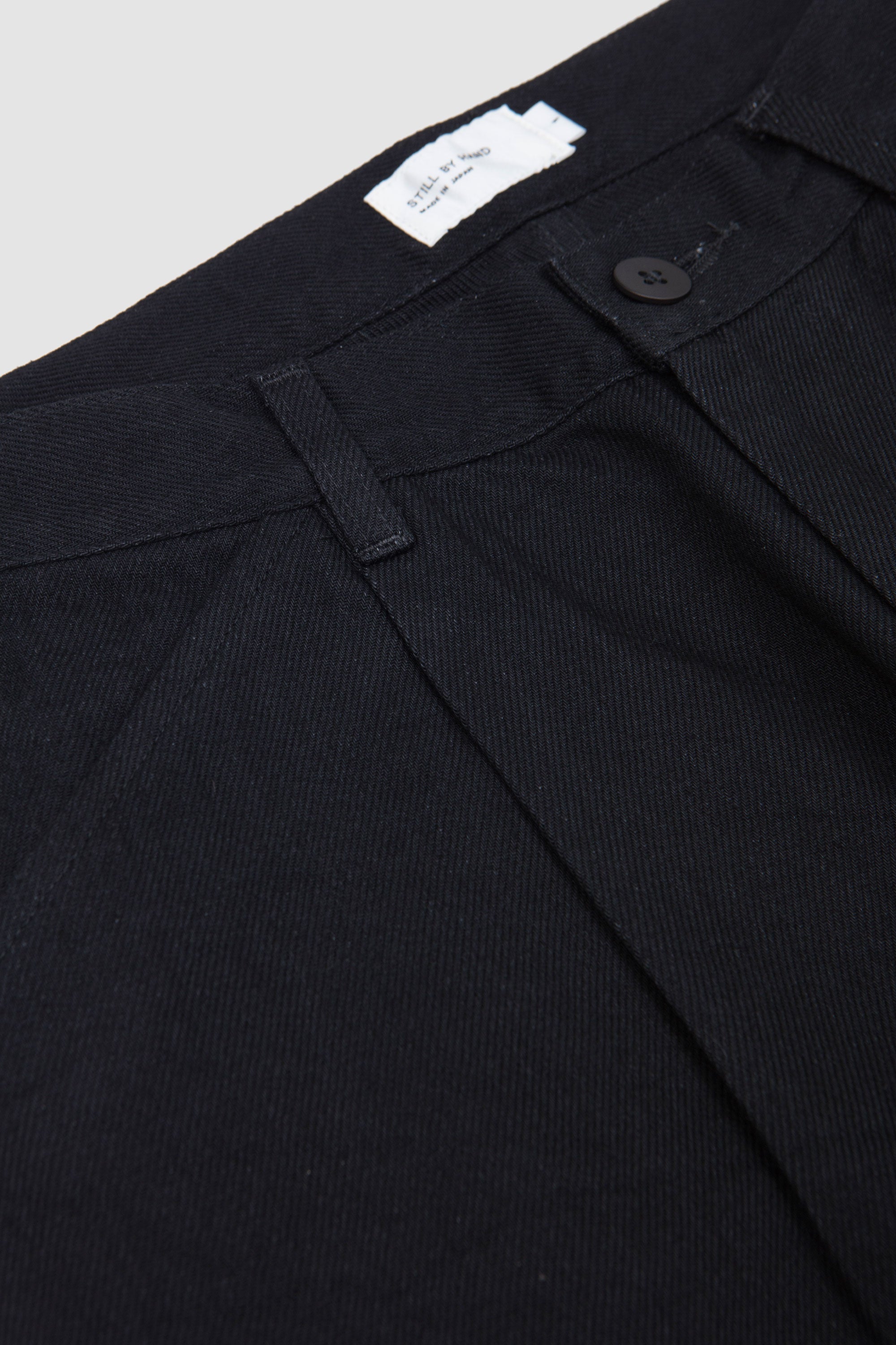 12OZ Denim 1 Tuck Pants Black