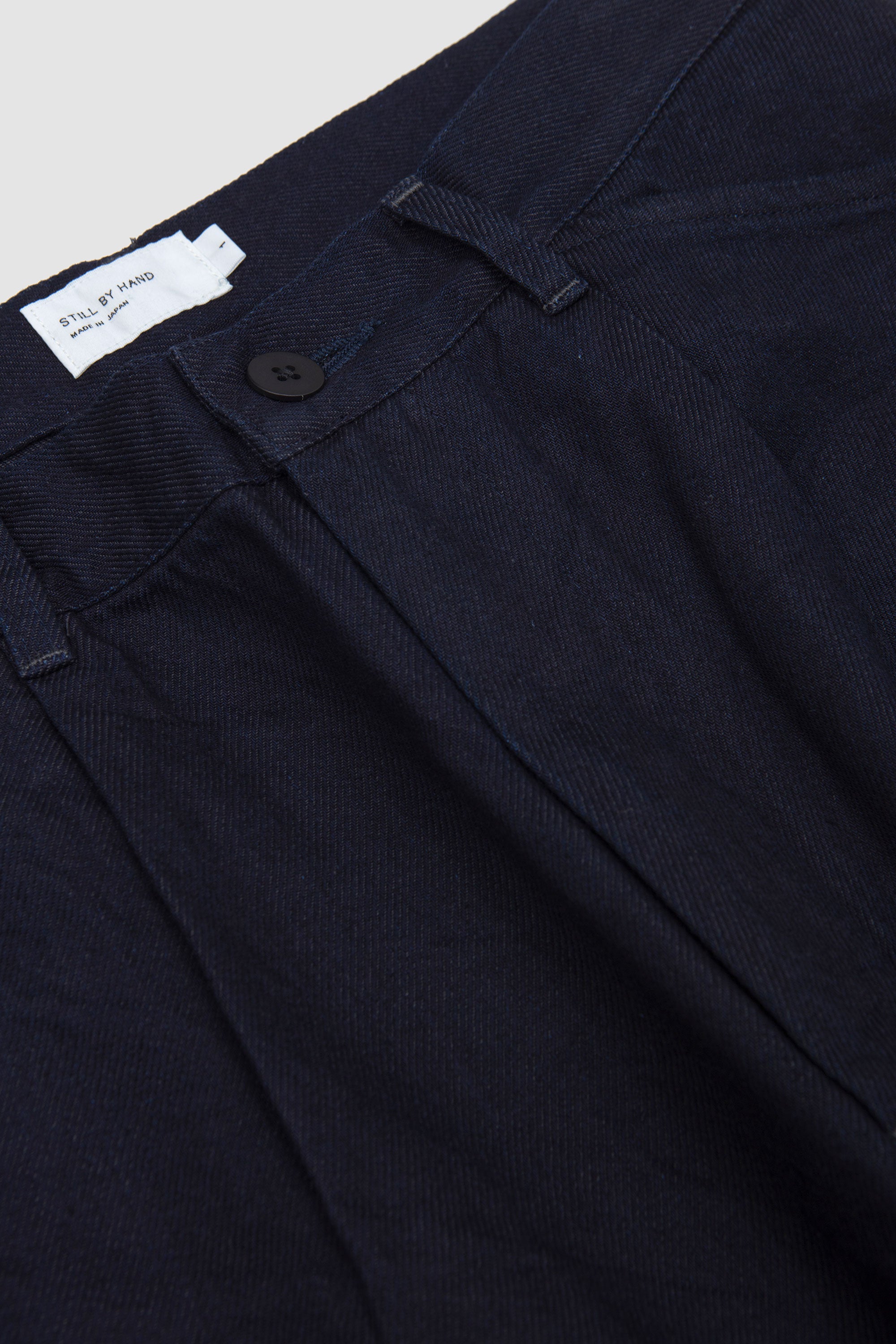 12OZ Denim 1 Tuck Pants Dark Navy