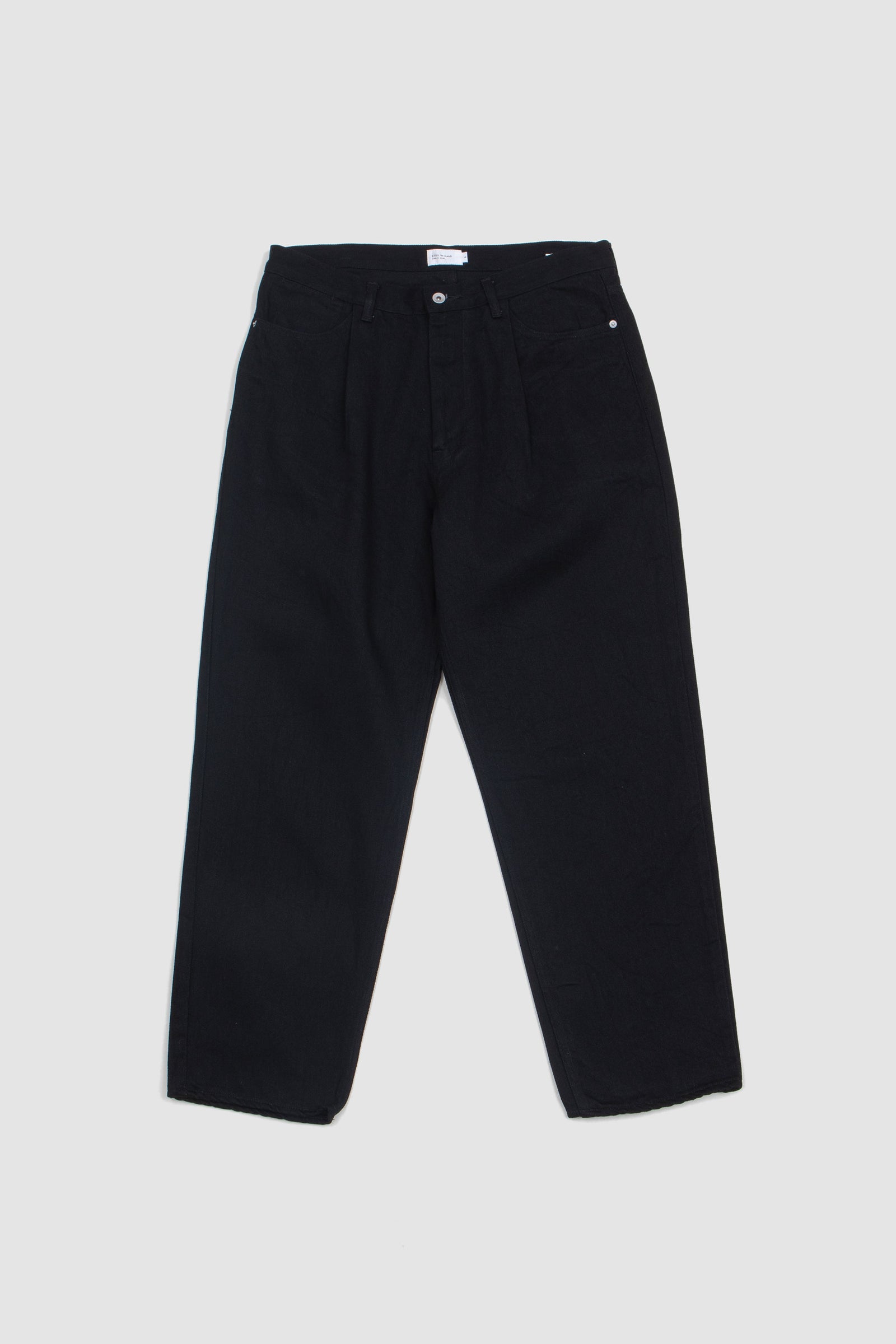 GOAT ESSENCE TUCK WIDE PANTS BLACK size2