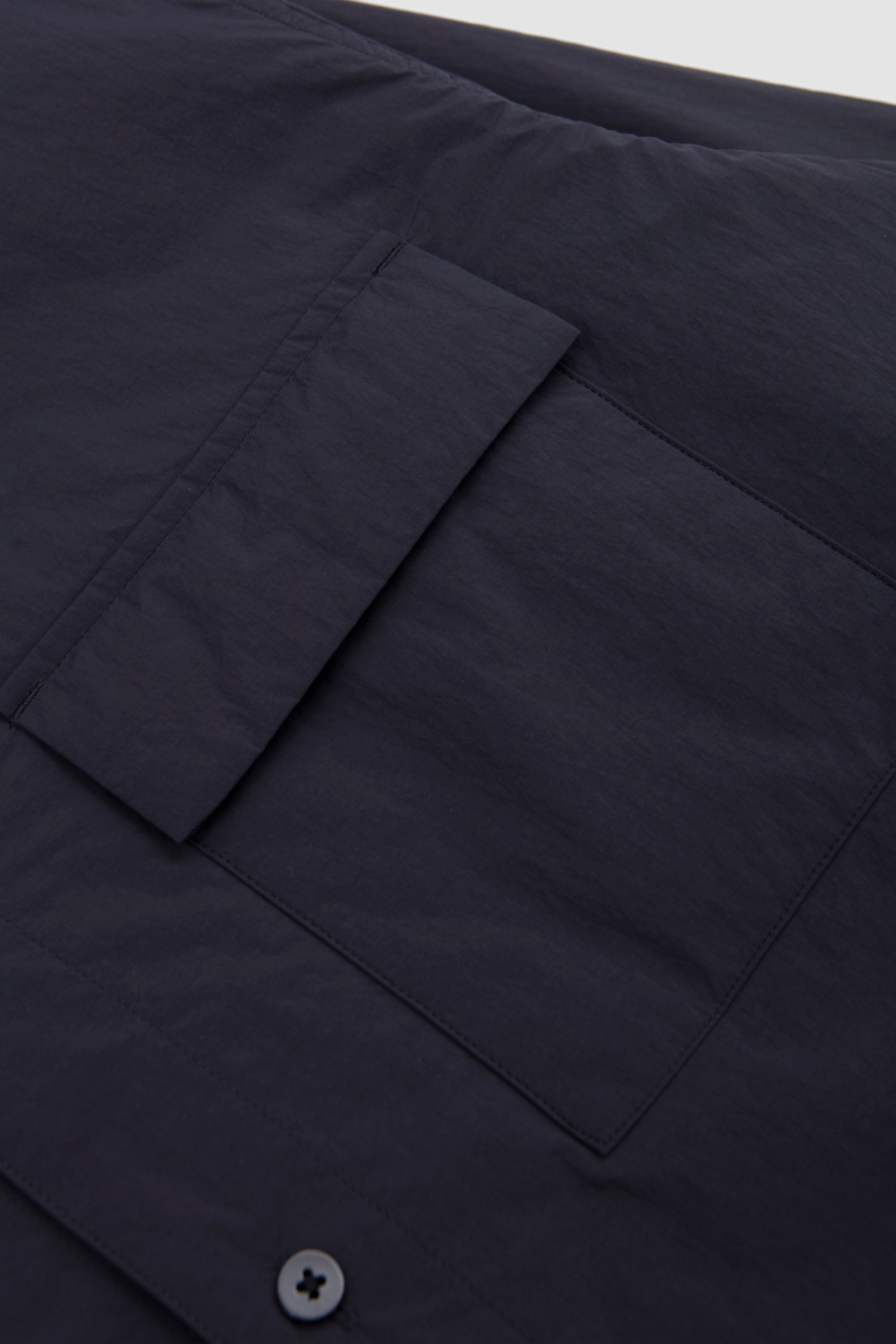 Band Collar Padded Shirt Charcoal_3