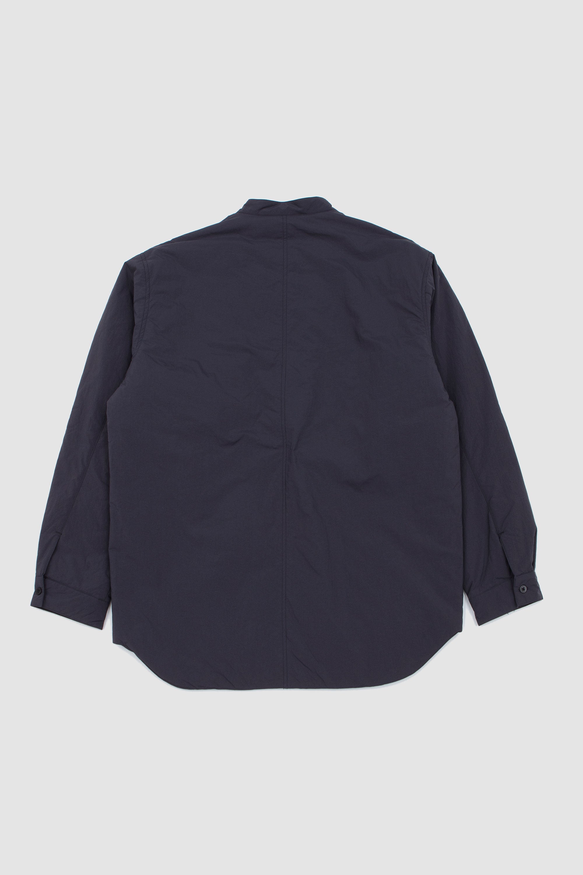 Band Collar Padded Shirt Charcoal_4