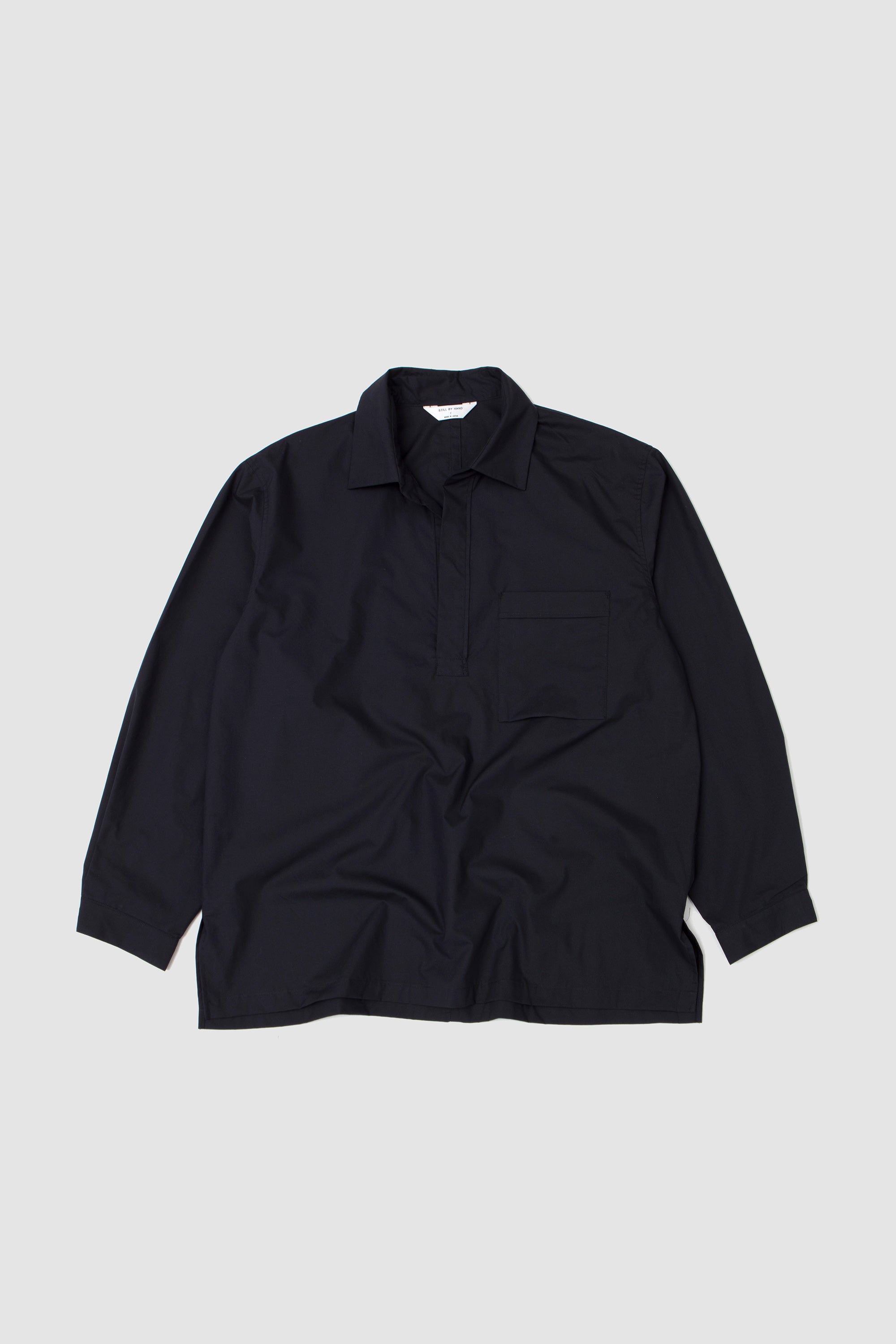 Buttonless Over Shirt Charcoal_1