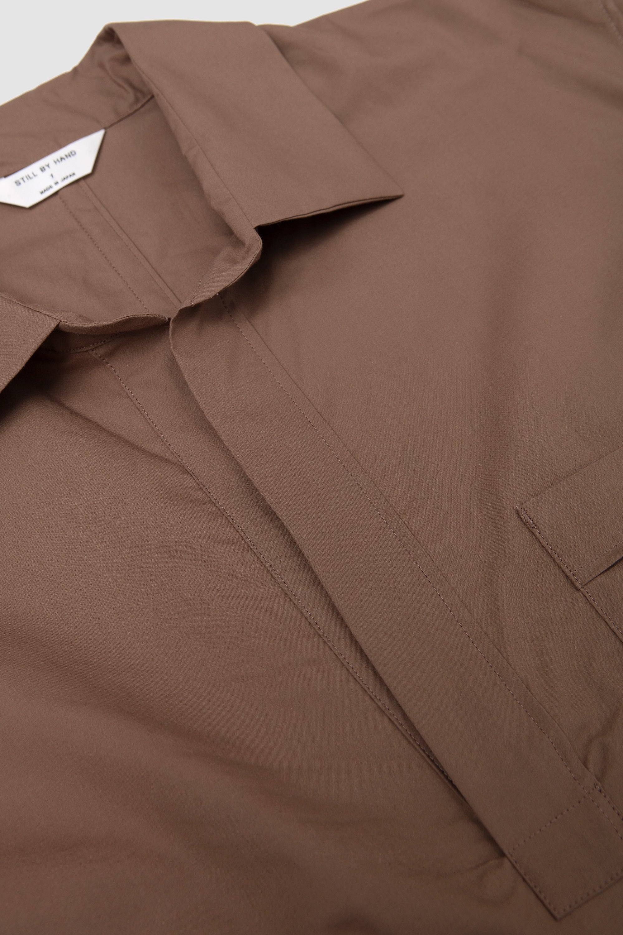 Buttonless Over Shirt Mocha Beige