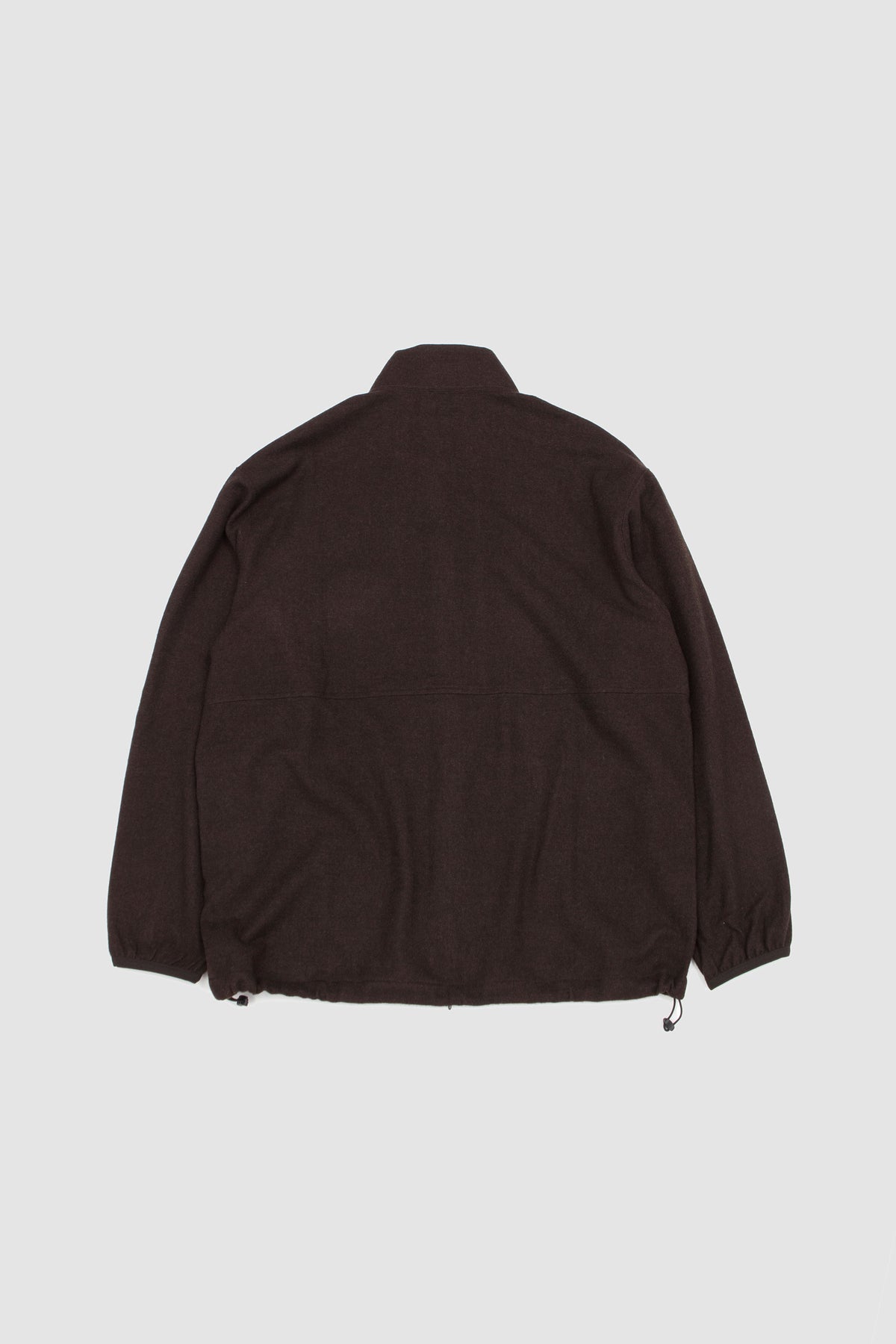 Cashmere Mixed High Neck Blouson Dark Brown_4