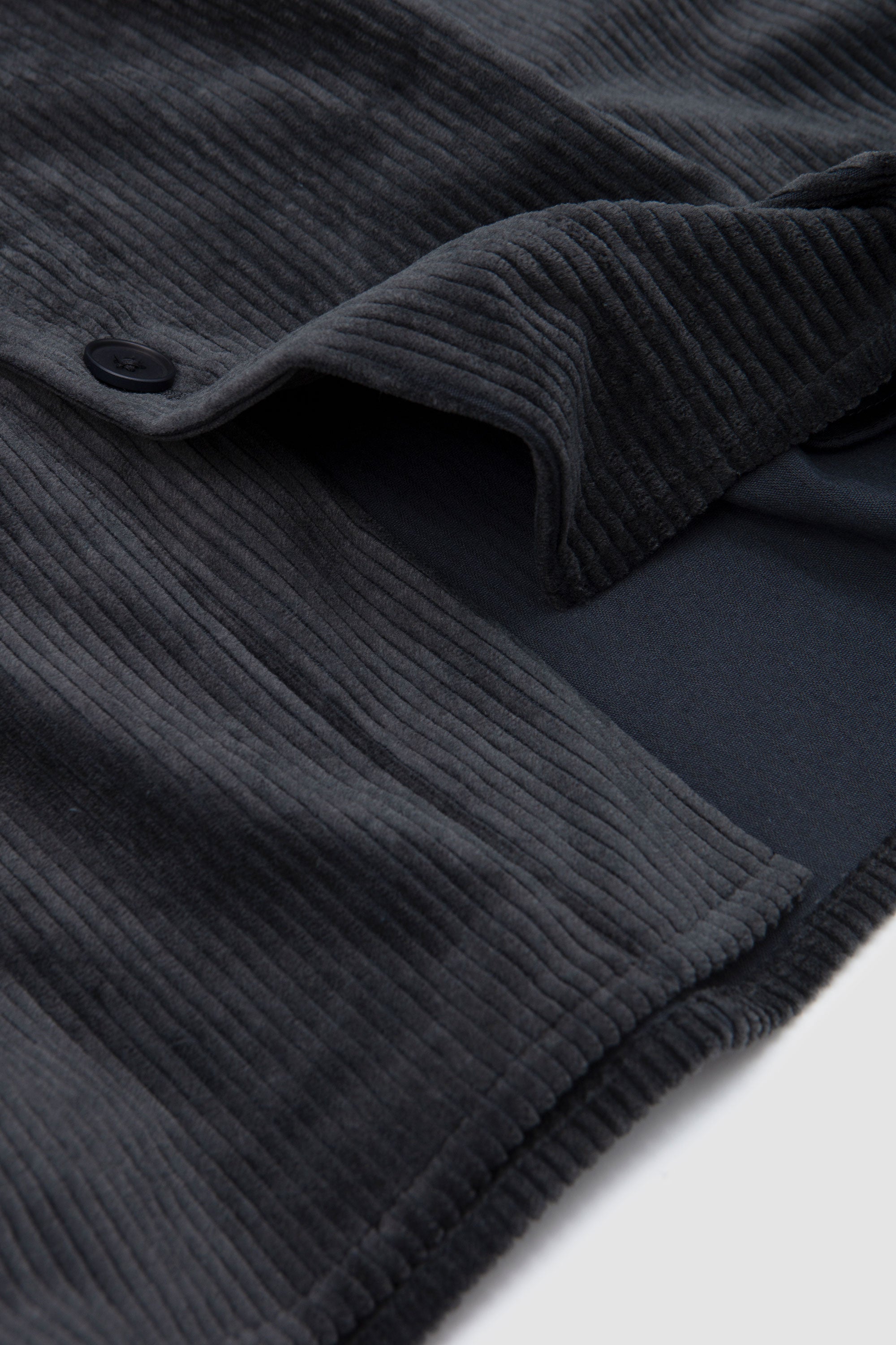 Corduroy Shirt Jacket Blue Charcoal